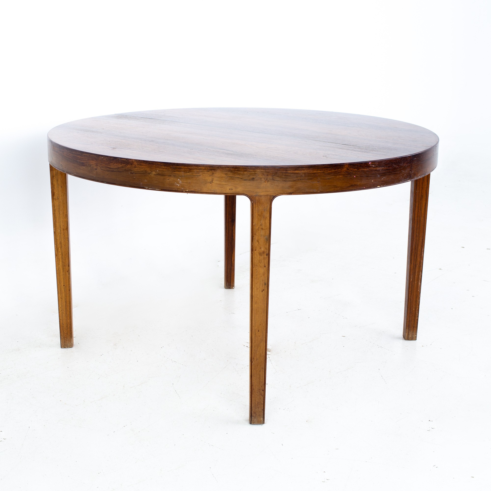 Ole Wanscher Mid Century Rosewood Expanding Round Oval Dining Table