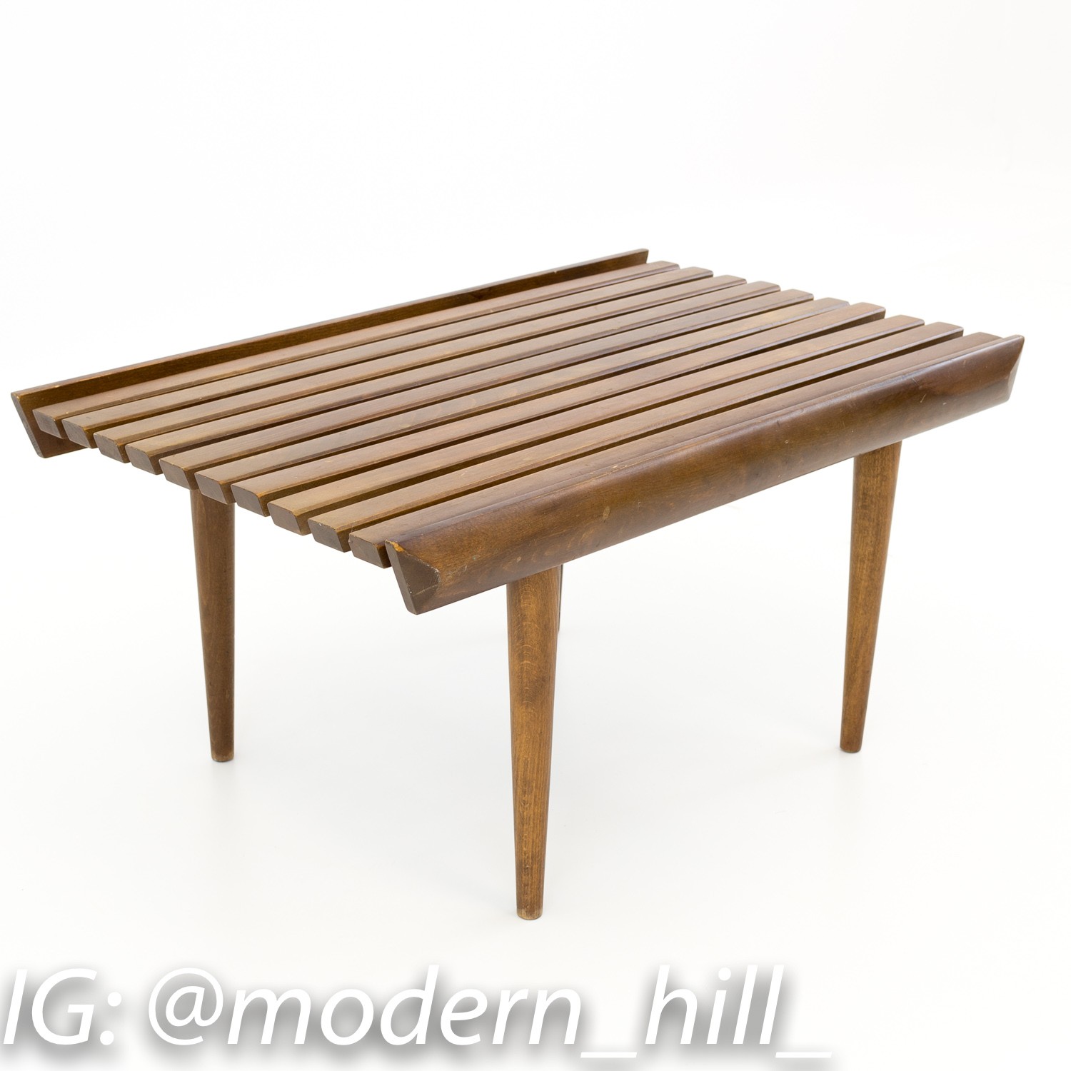 George Nelson Style Small Short Slat Bench