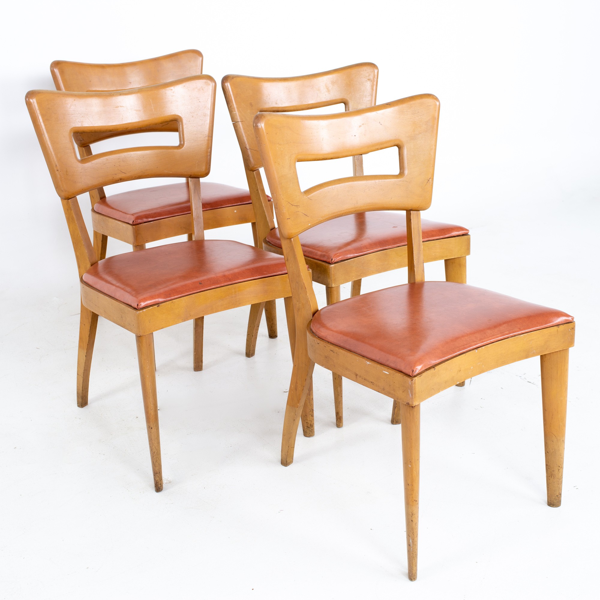Heywood Wakefield Mid Century Dog Bone Chairs - Set of 4