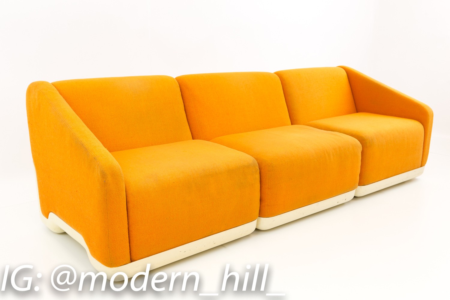 4 Piece Harvey Probber Fiberglass Convertible Sectional Sofa