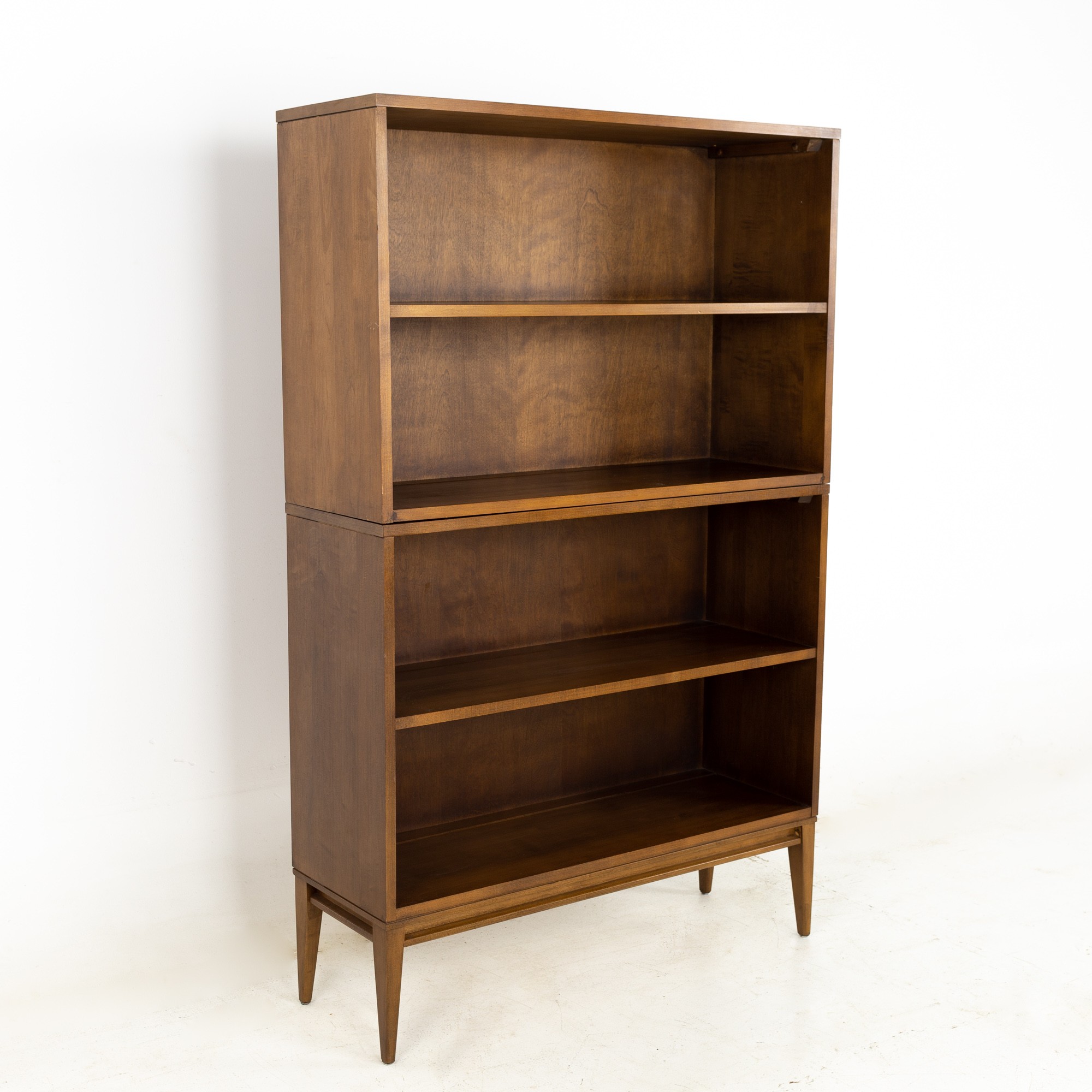 Paul Mccobb for Planner Group Mid Century Maple 2 Piece Bookcase