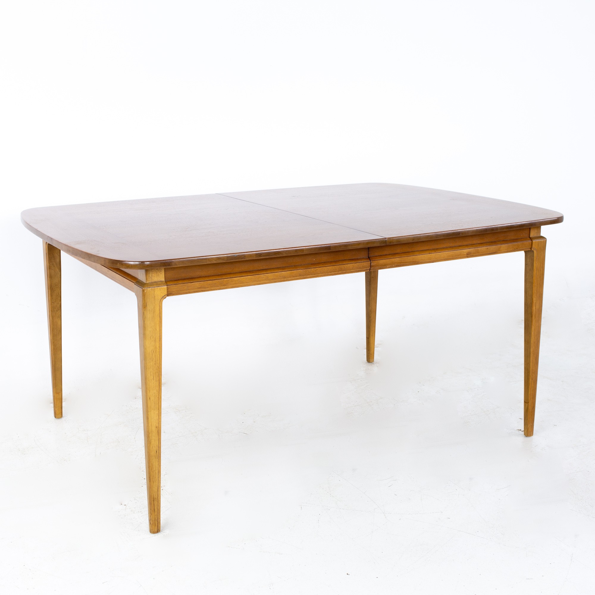 Dillingham Style Mid Century Walnut Expanding 10 Person Dining Table