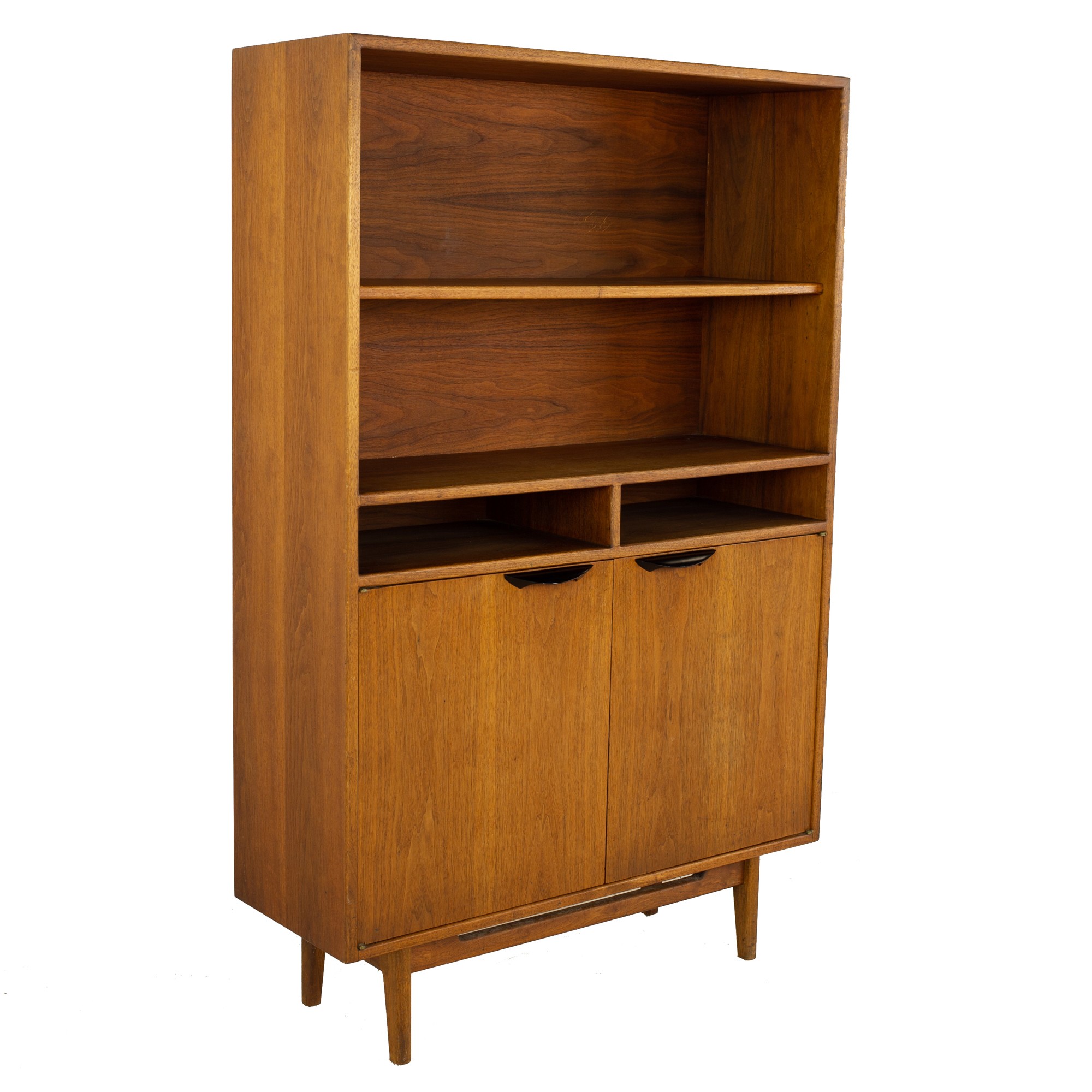 Jens Risom Mid Century Walnut Bookcase Cabinet