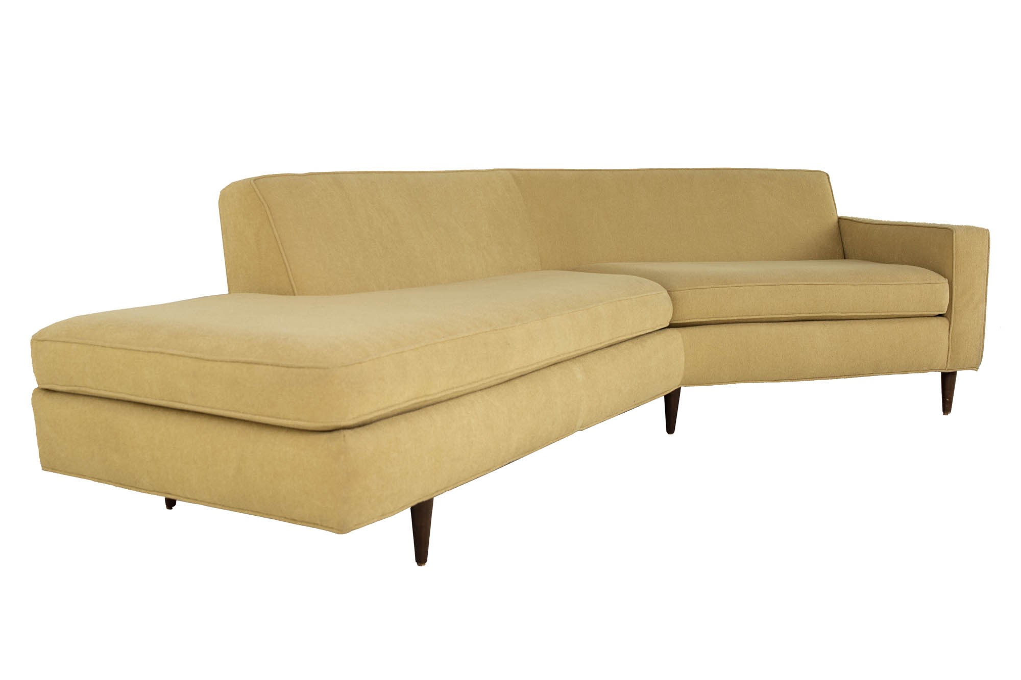 Thayer Coggin Mid Century Angle Bumper Sectional Sofa