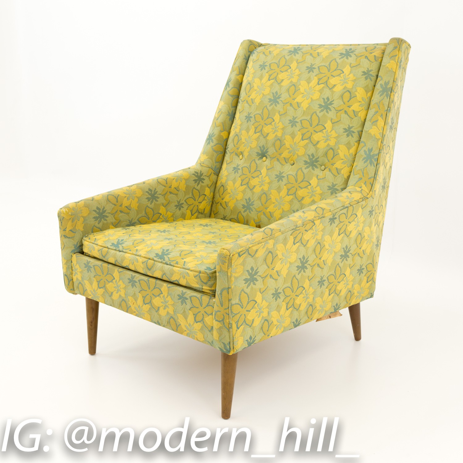 Edward Wormley Style Mid Century Lounge Chair