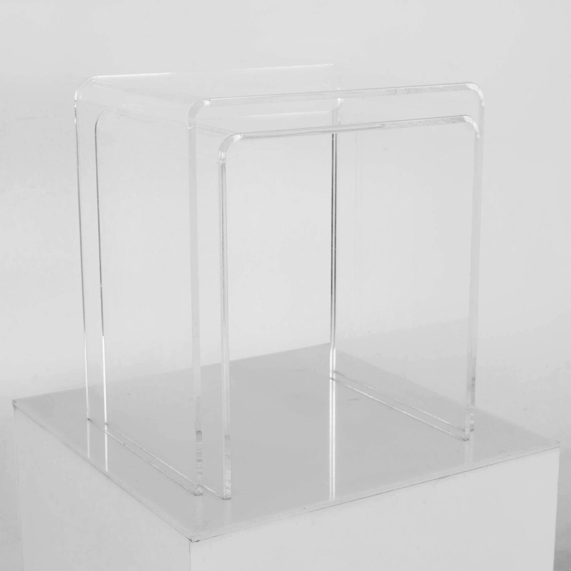 Mid Century Lucite Nesting Side End Tables