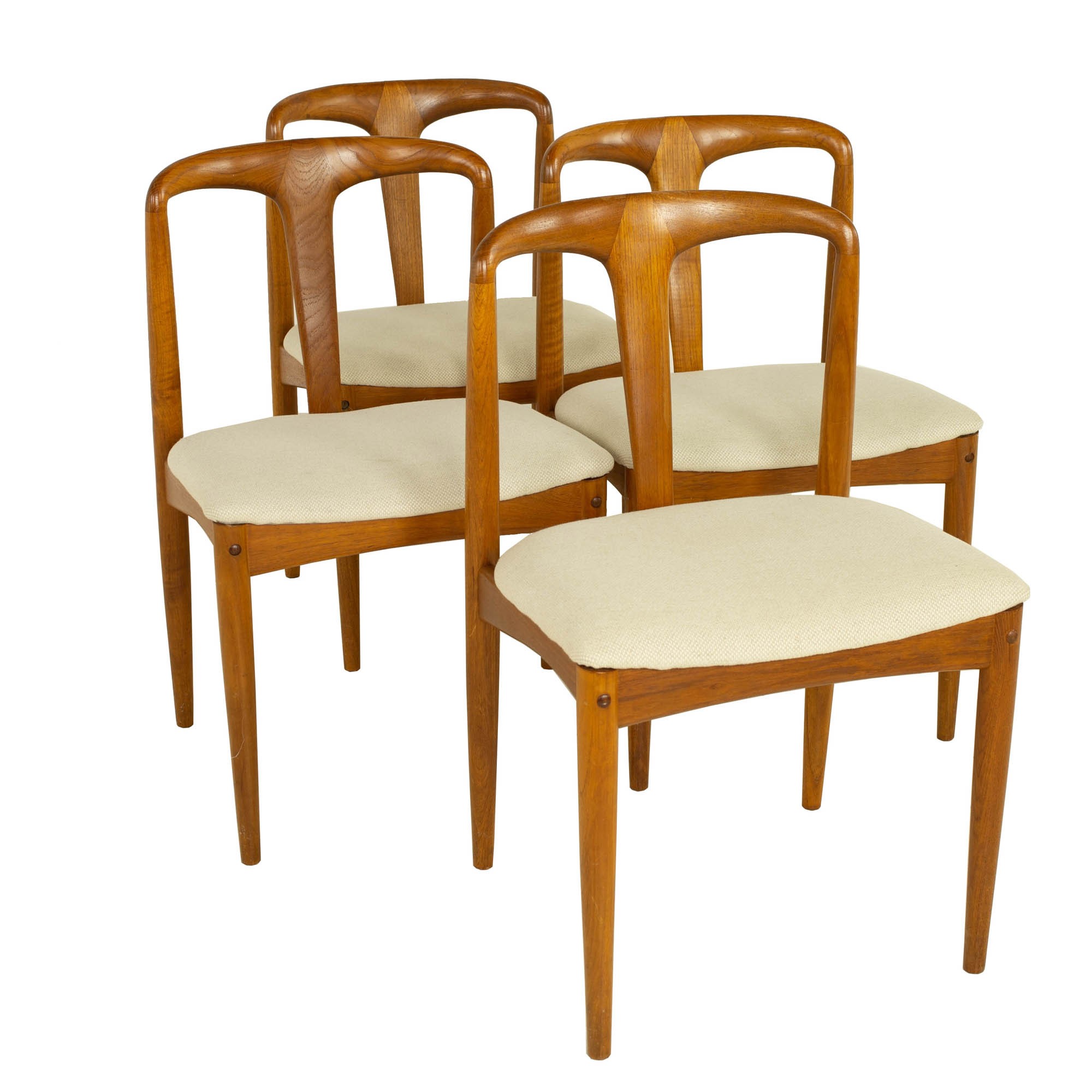 Images | Mid Century Modern Furniture - Mid Century Furniture Chicago Johannes Andersen Juliane Style D-scan Mid Century Teak Dining Chairs - Set of 4