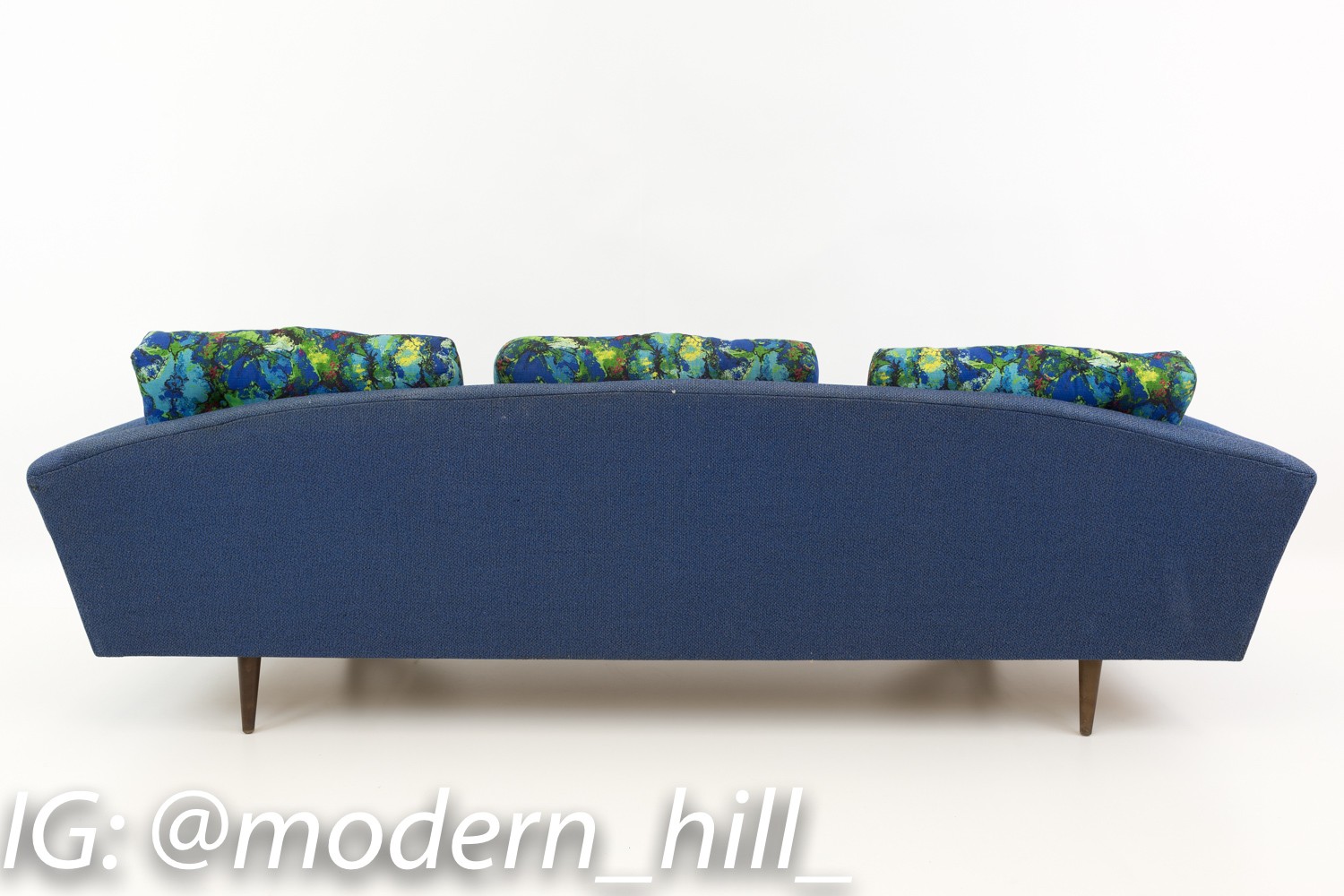 Adrian Pearsall Style Blue Gondola Sofa