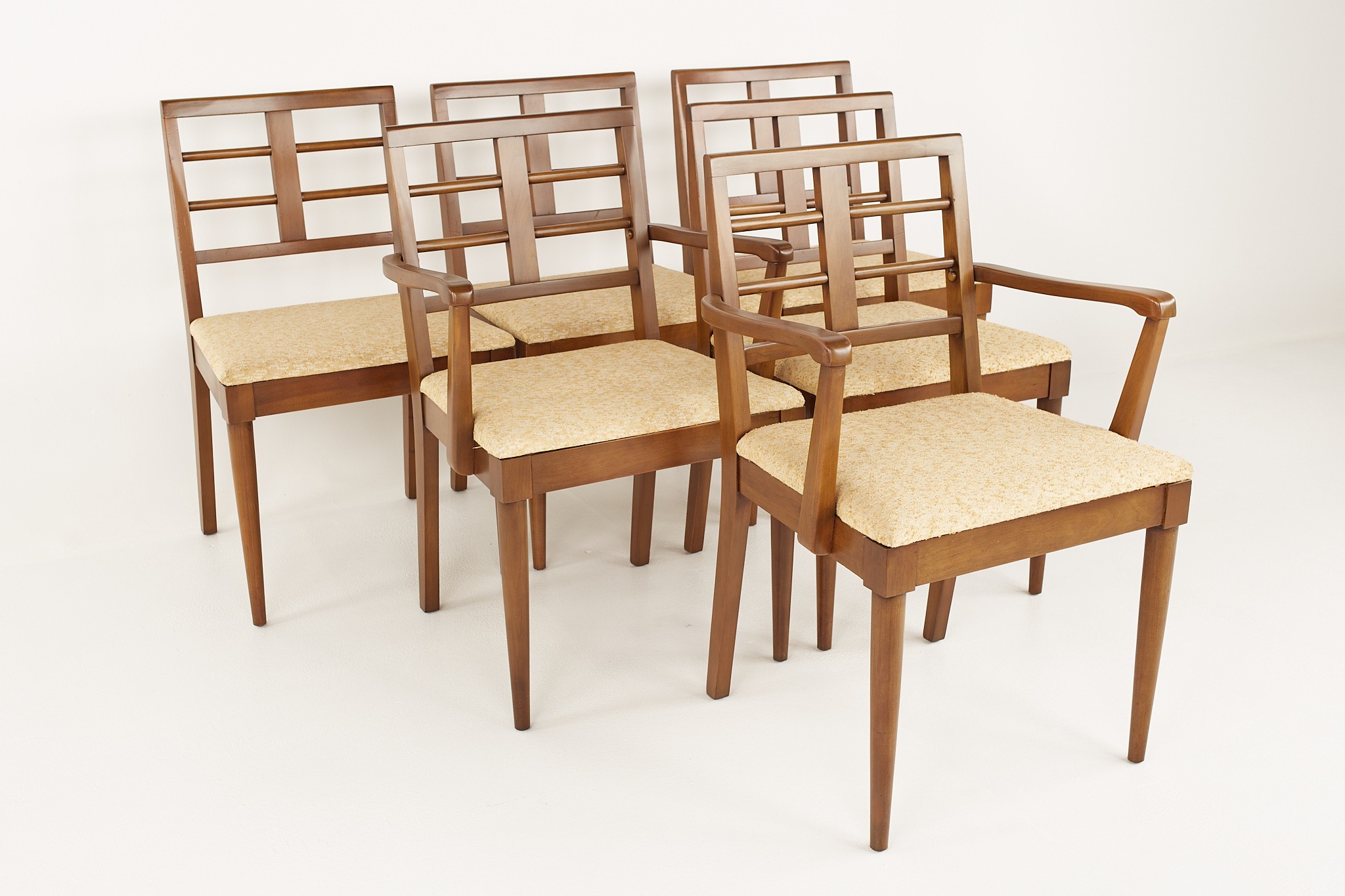 Paul Frankl Style Mid Century Cherry Dining Chairs - Set of 6