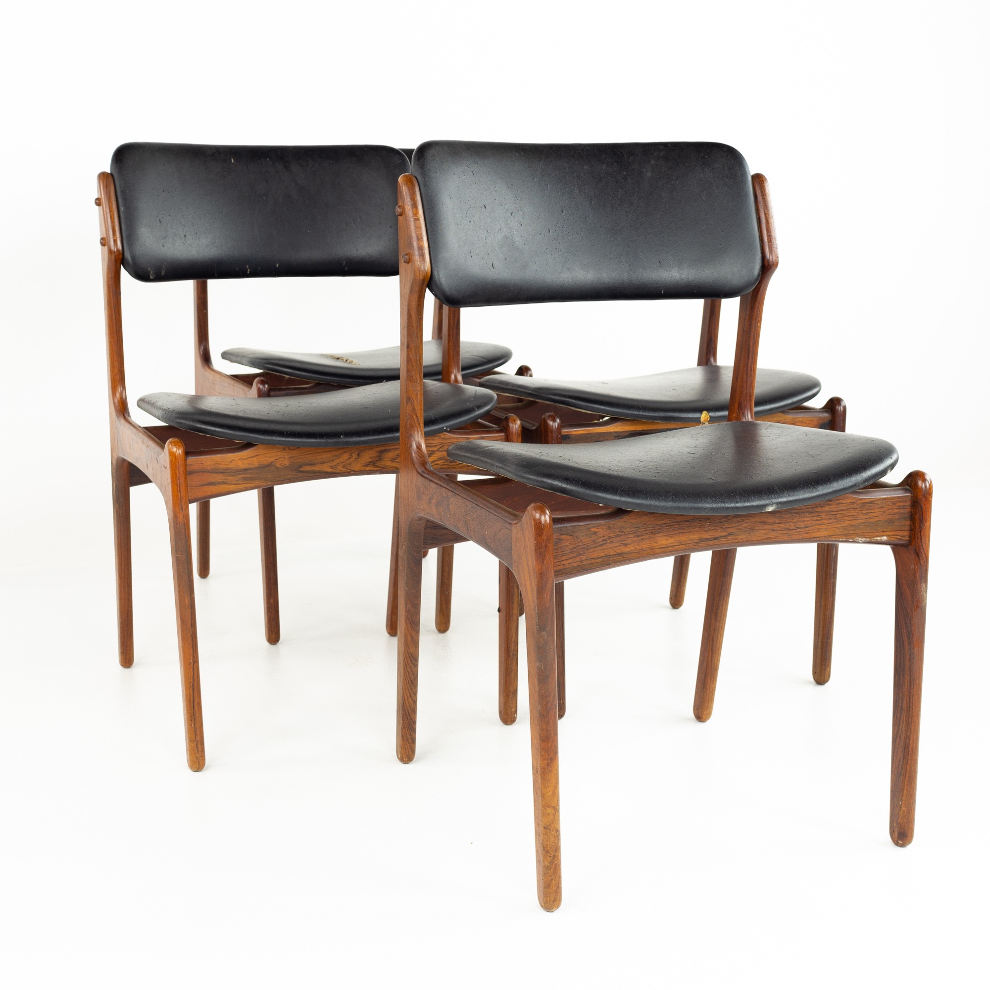Erik Buch Mid Century Rosewood Dining Chairs - Set of 4