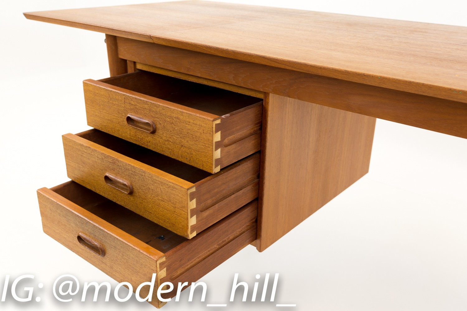 Arne Vodder Mid Century Modern Danish Teak Drop Leaf Desk