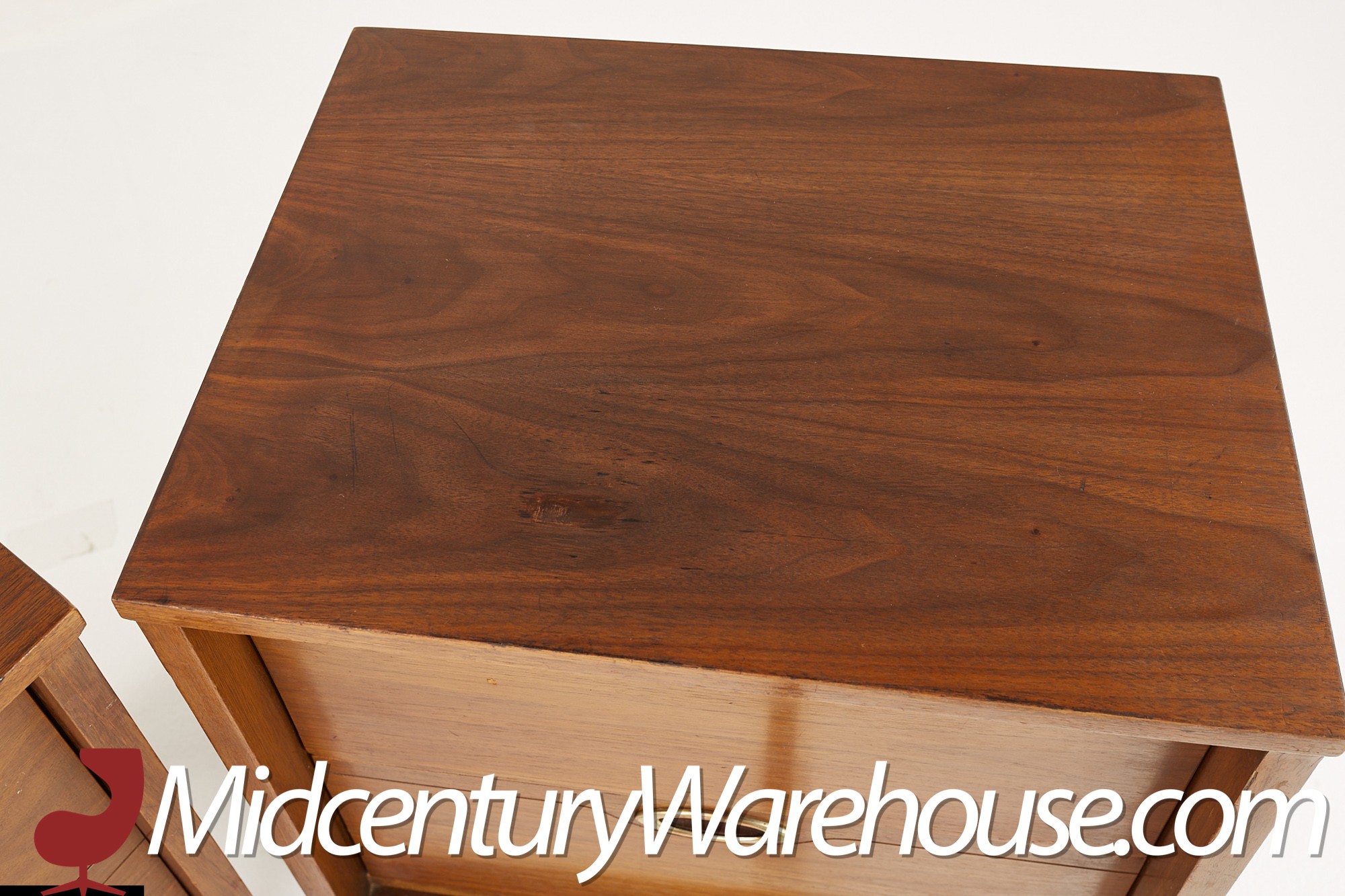 Mainline by Hooker Mid Century Walnut Nightstands – A Pair