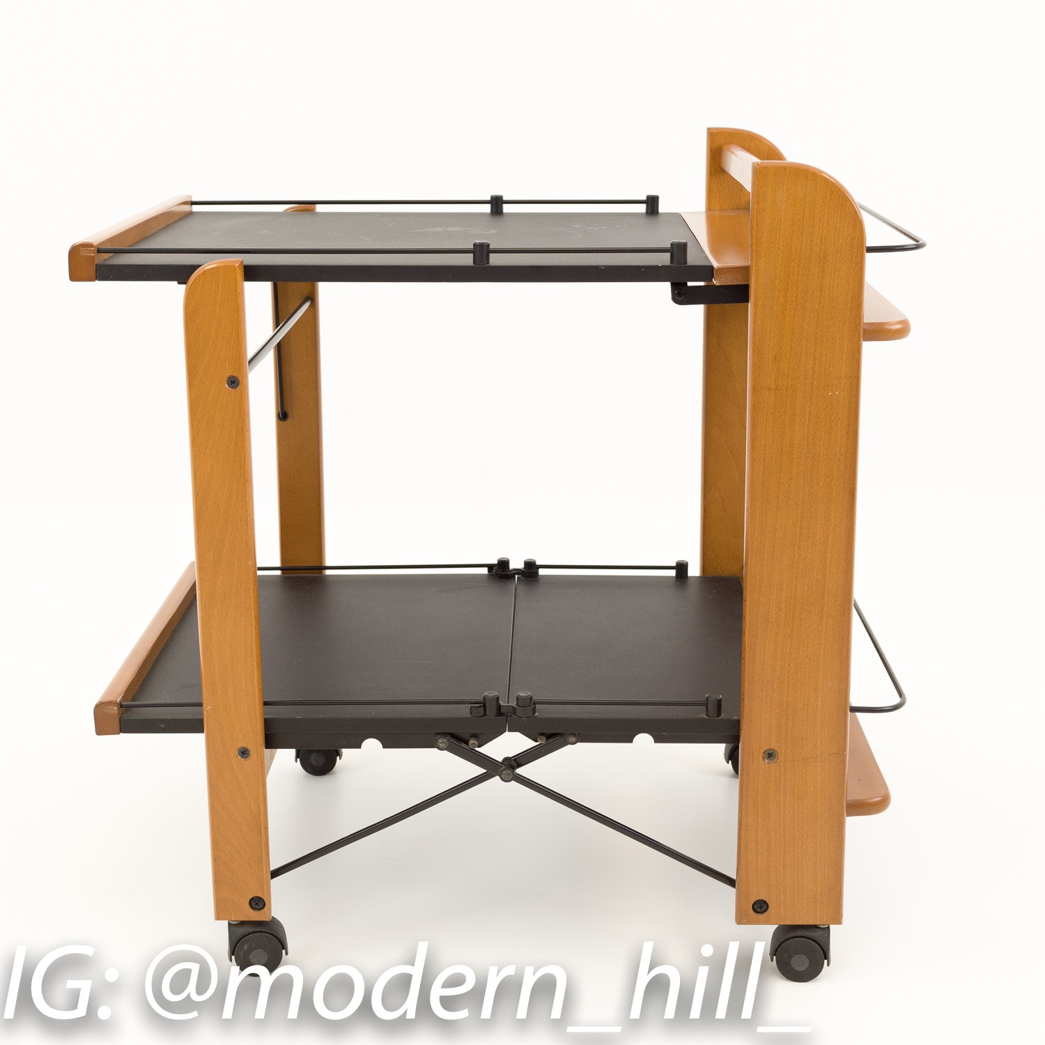 Foppapedretti Mid Century Italian Modern Folding Bar Cart, Mid Century  Modern Furniture