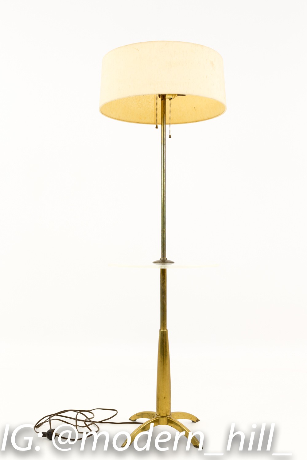 Gerald Thurston for Lightolier Mid Century Brass and Lucite Rocket Floor Lamp