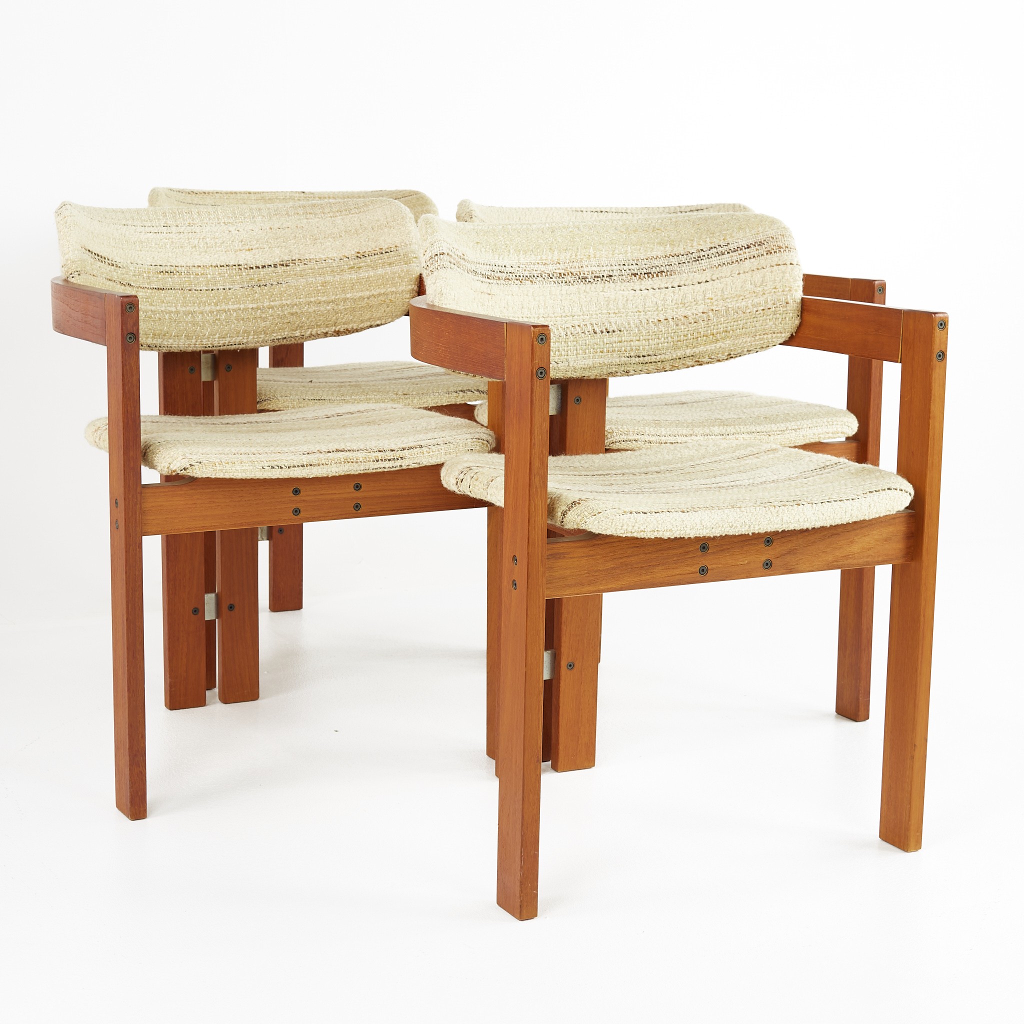 Tobia Scarpa Mid Century Teak Dining Chairs - Set of 4