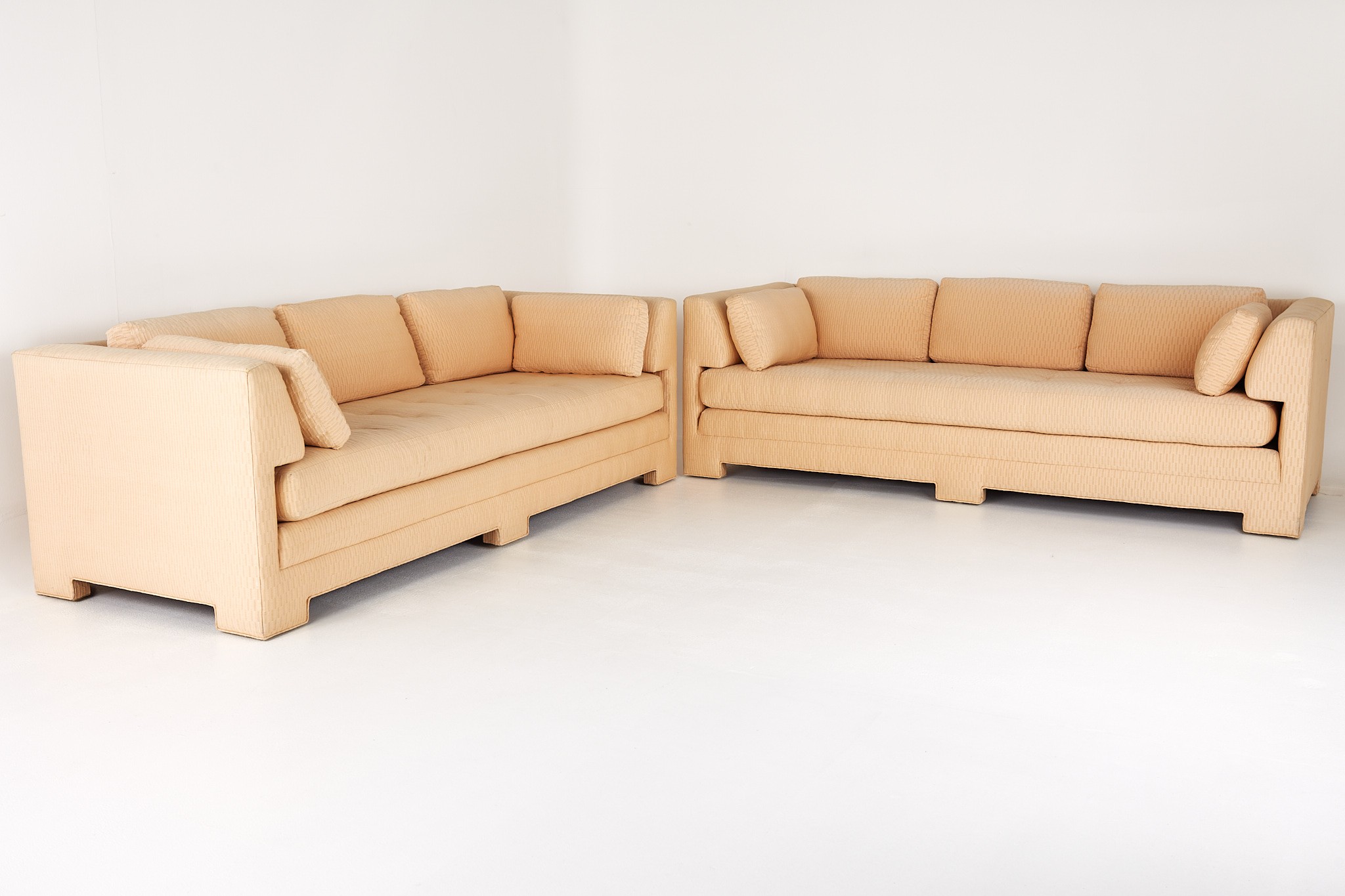 Interior Craft Mid Century Parsons Sofas - Pair