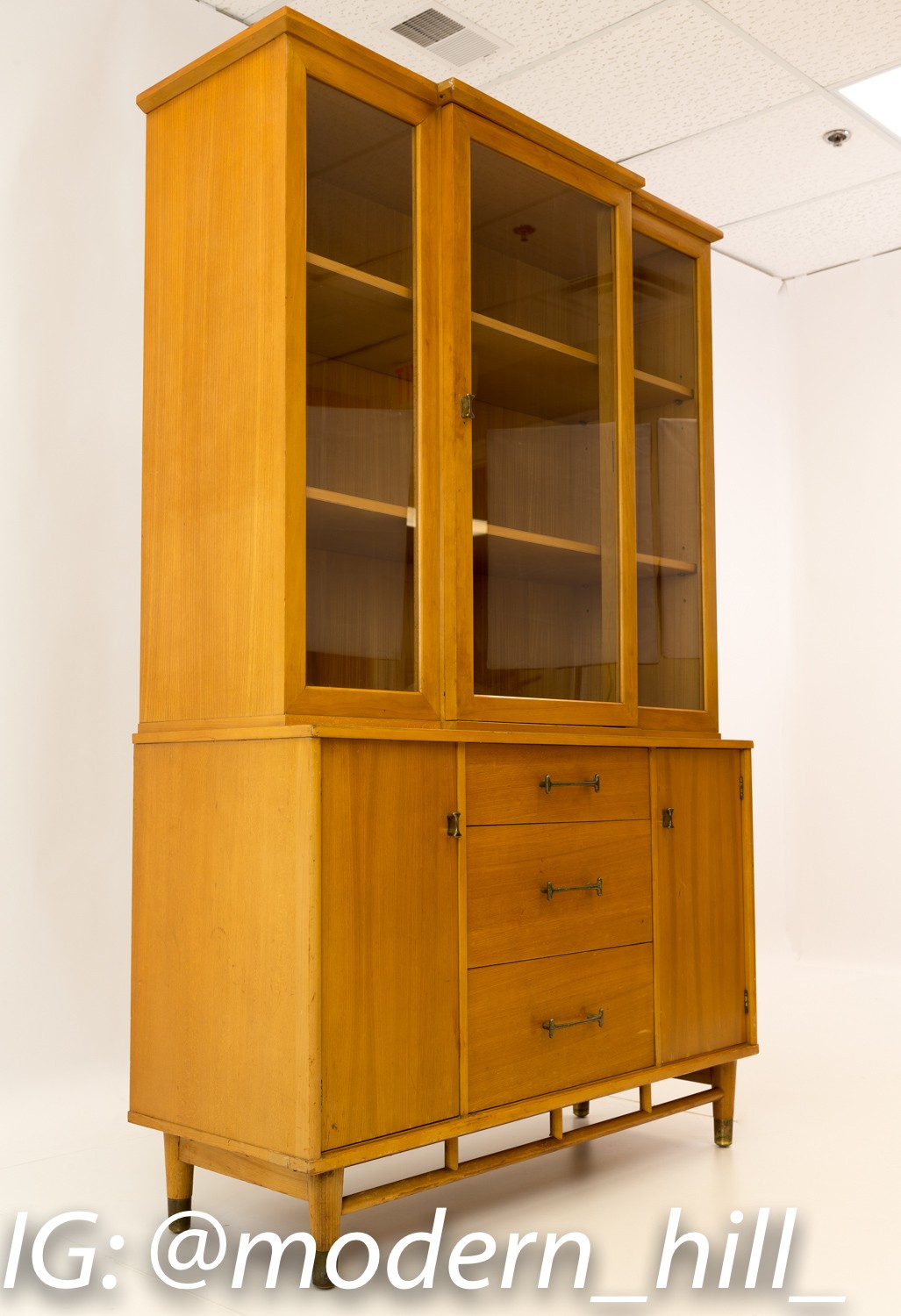 Milo Baughman for Drexel New Todays Living Spice Color China Cabinet
