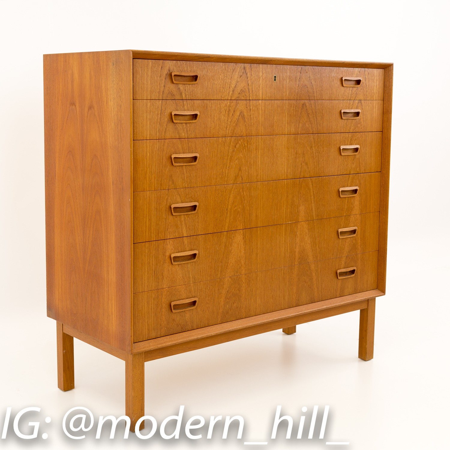 Mid Century Modern Danish Teak Highboy Dressers Chests of Drawers