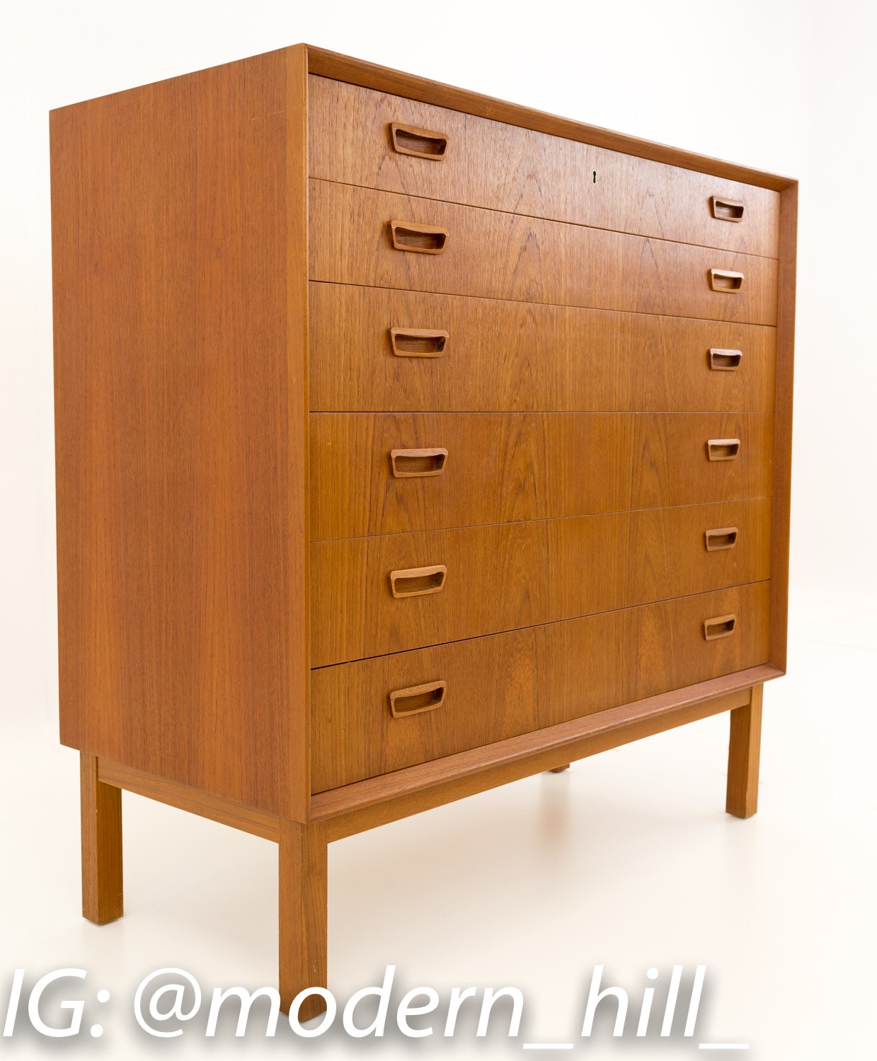 Mid Century Modern Danish Teak Highboy Dressers Chests of Drawers