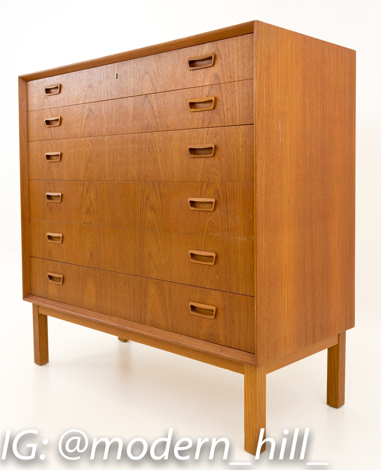 Mid Century Modern Danish Teak Highboy Dressers Chests of Drawers