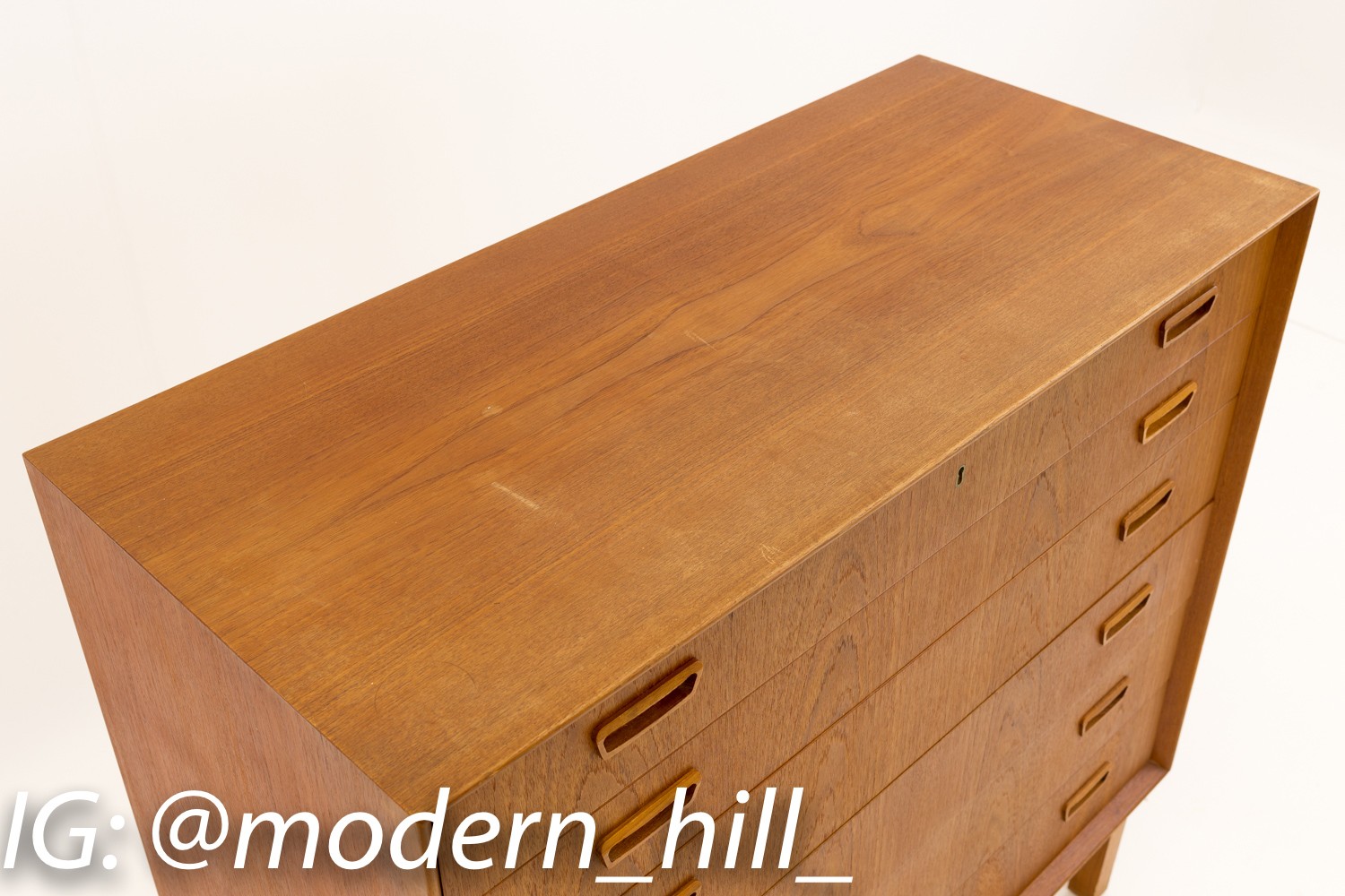 Mid Century Modern Danish Teak Highboy Dressers Chests of Drawers