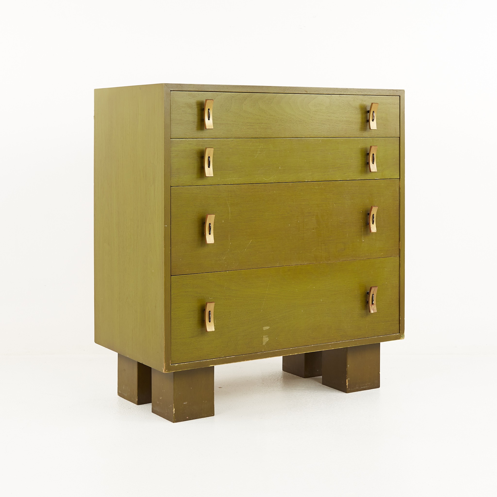 Stanley Young for Glenn of California Mid Century Green Chest of Drawers