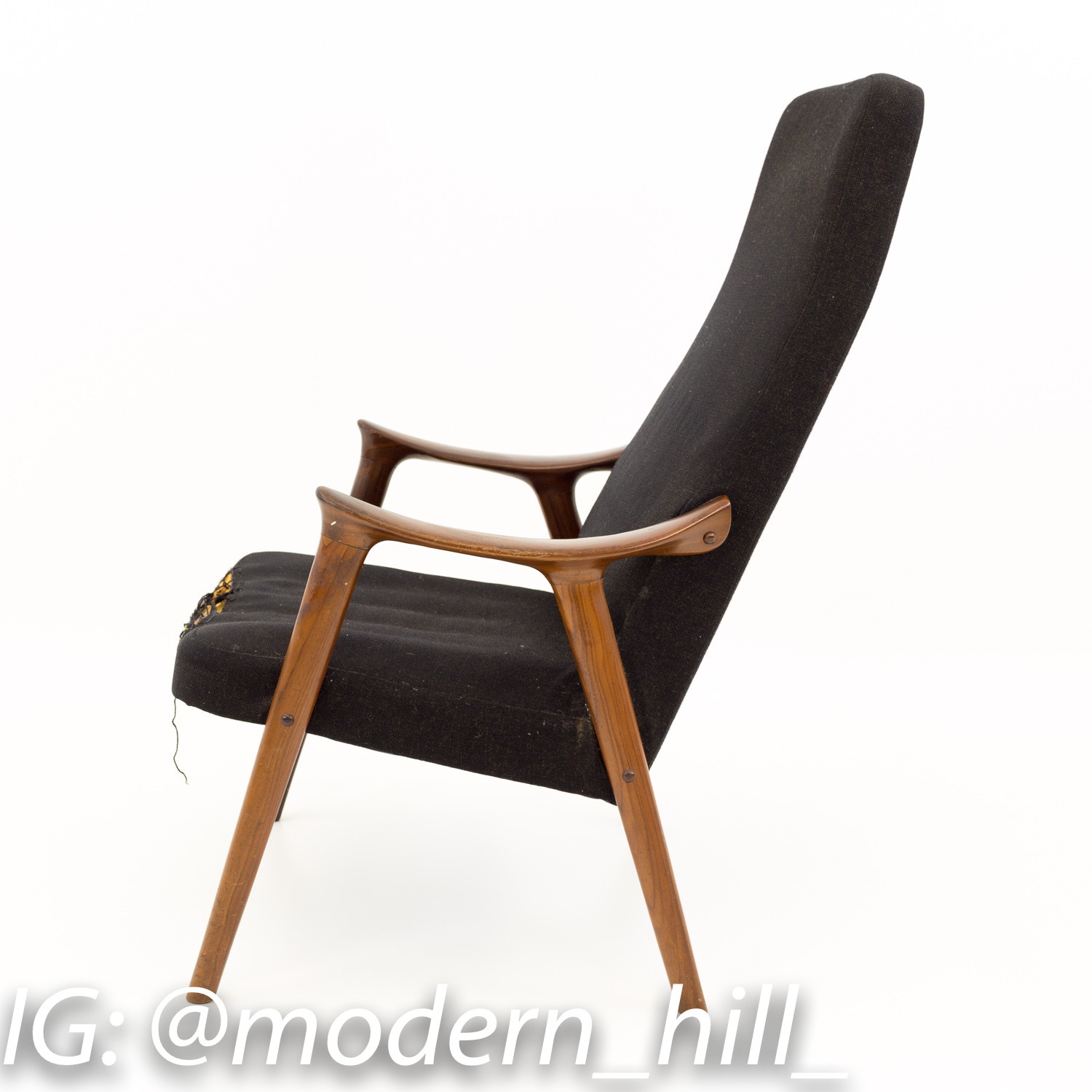 Mid Century Modern More Lenestol Fabrikk Klarinett Teak Lounge Chair