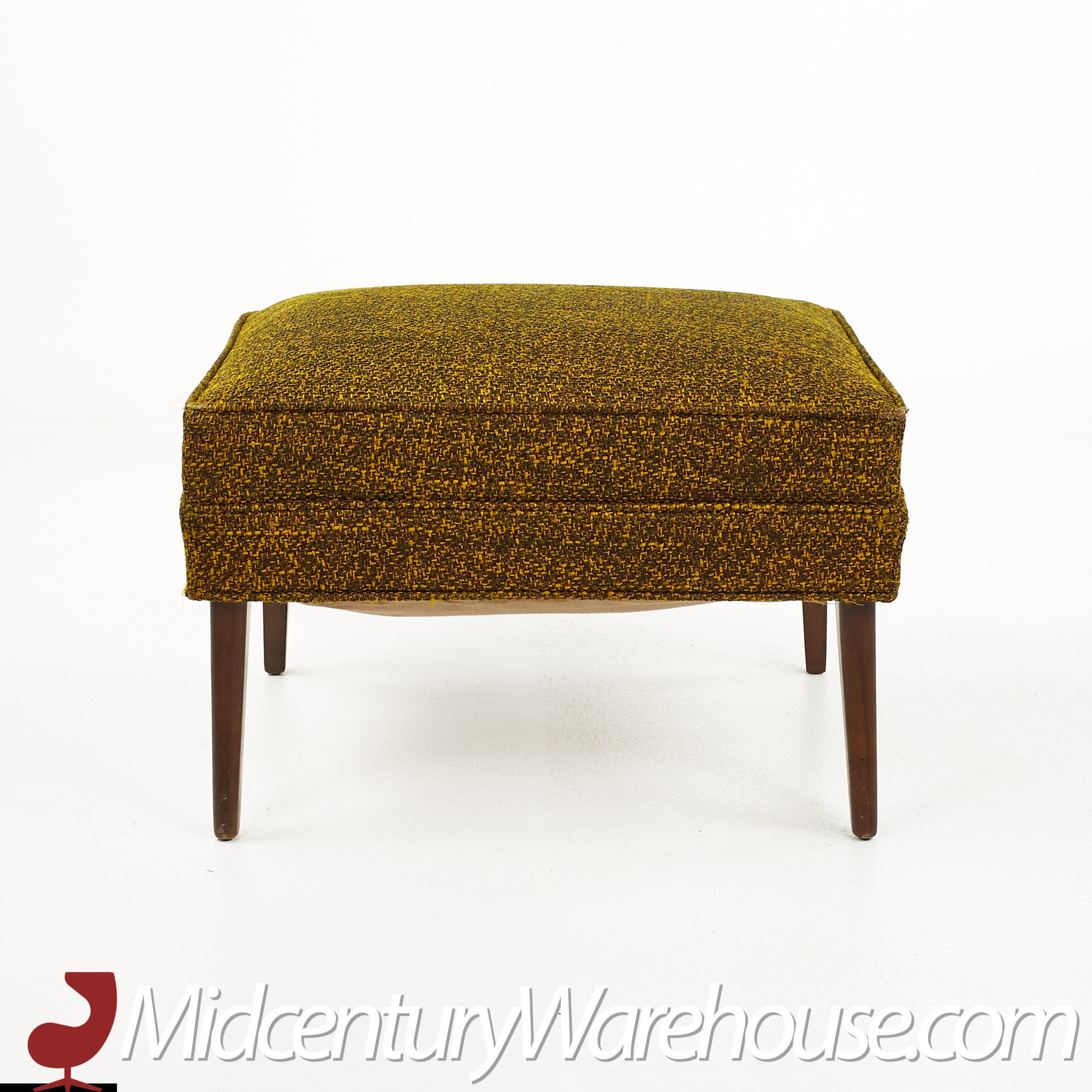 Mid century cheap chair and footstool