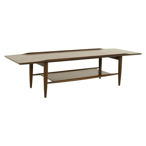 Grete Jalk Style Mid Century Walnut Coffee Table Modern Hill