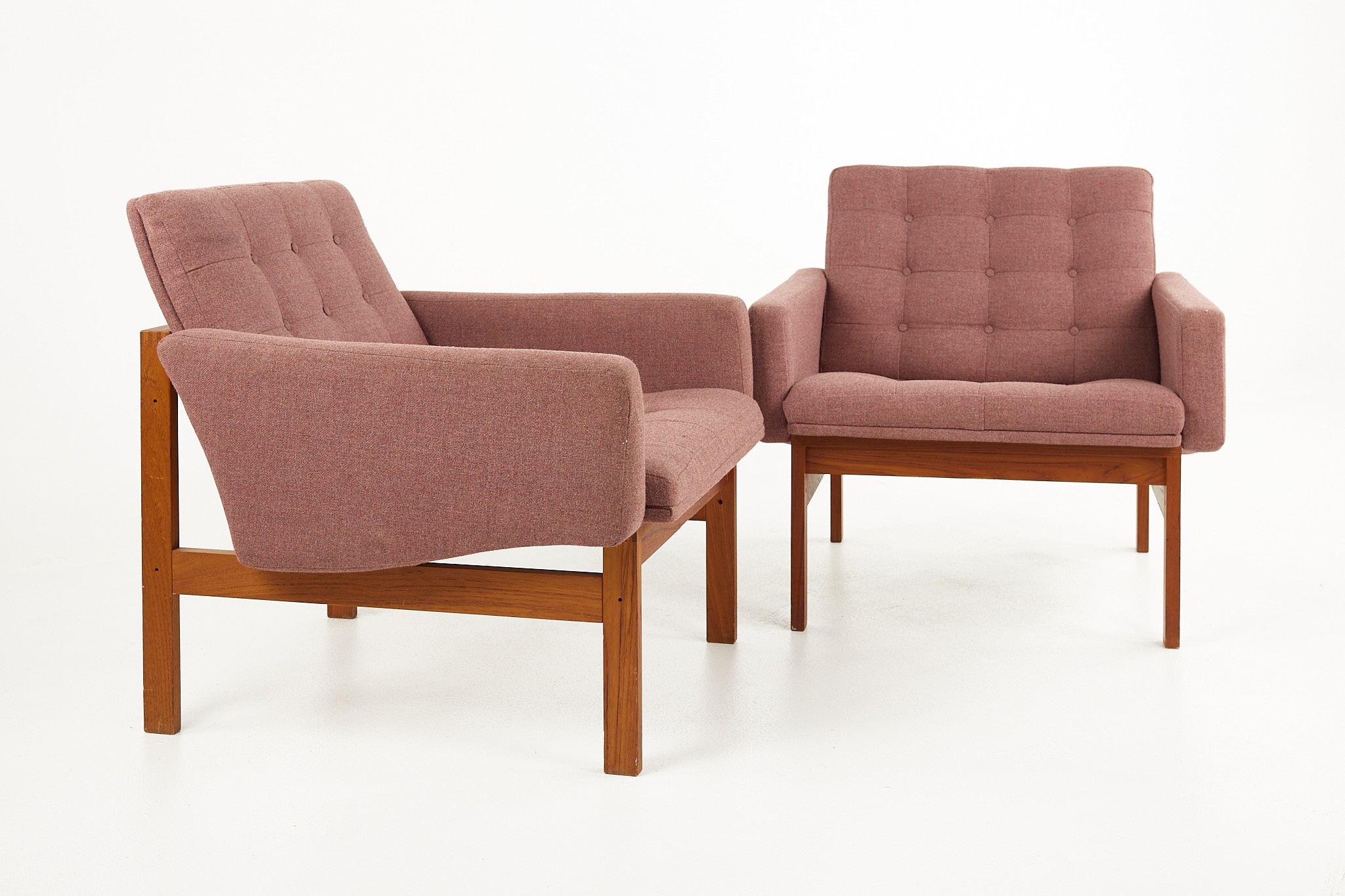 Poul Cadovius Mid Century Teak Lounge Chairs - a Pair
