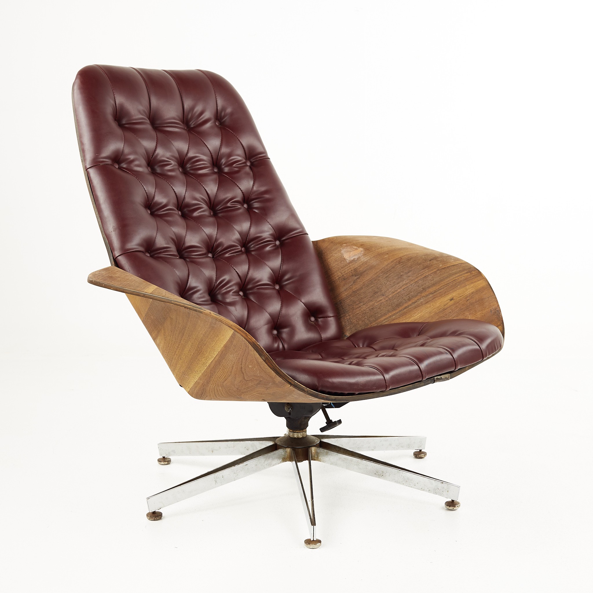 Images | Mid Century Modern Furniture - Mid Century Furniture Chicago George Mulhauser for Plycraft Mid Century Tufted Walnut Lounge Chair