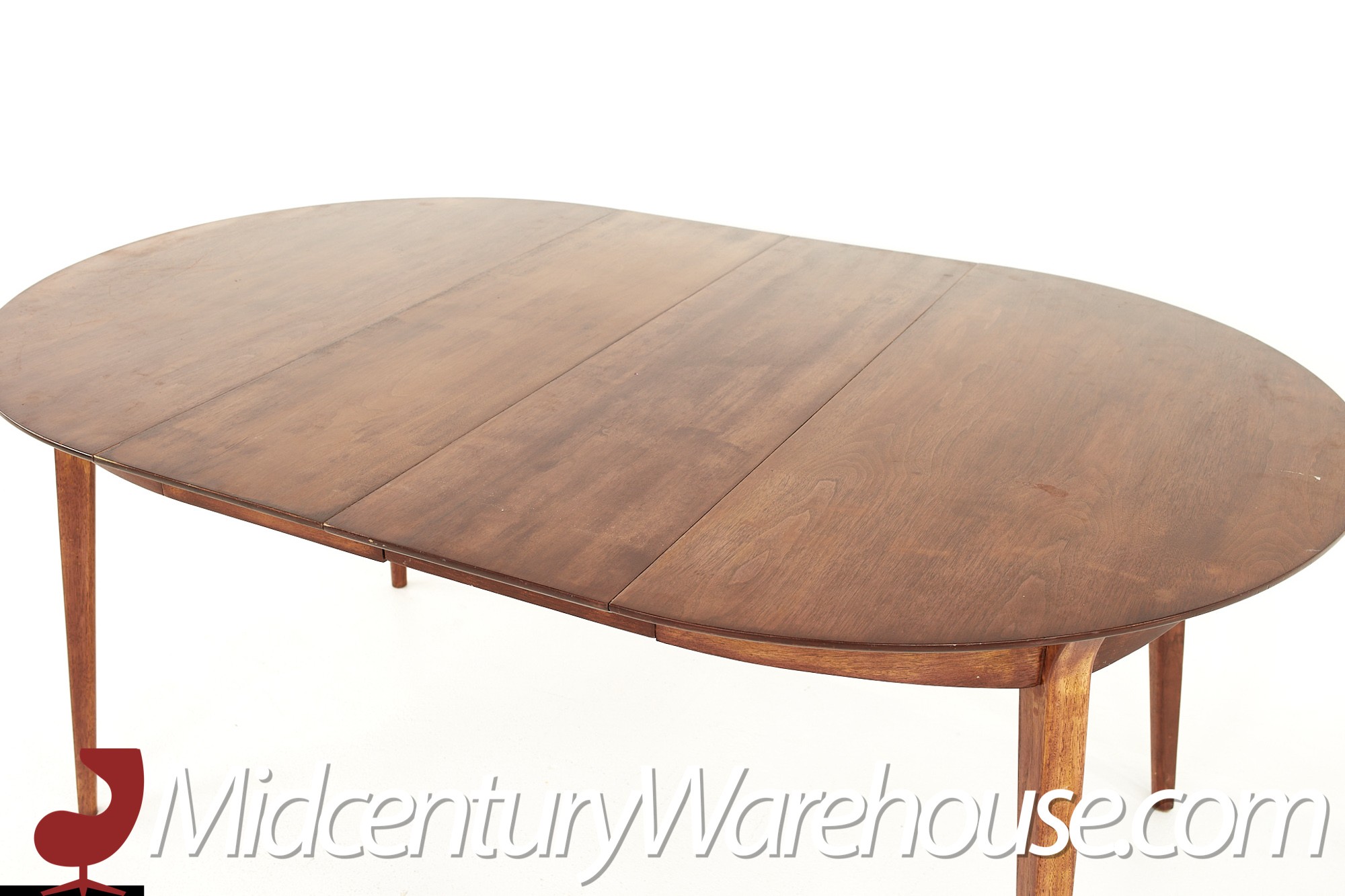 John Van Koert for Drexel Mid Century Round Expanding Dining Table