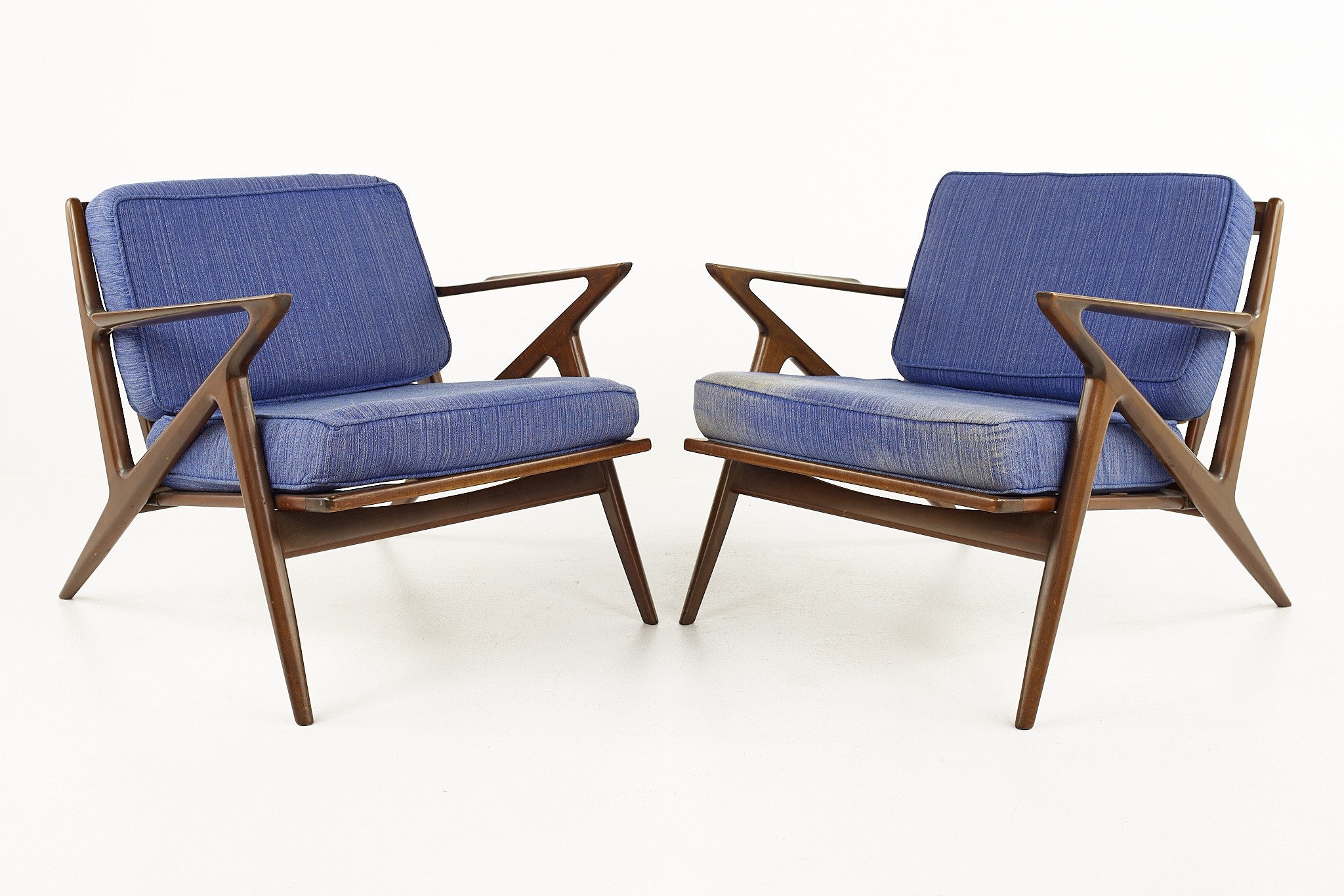 Poul Jensen Mid Century Z Lounge Chairs - Pair