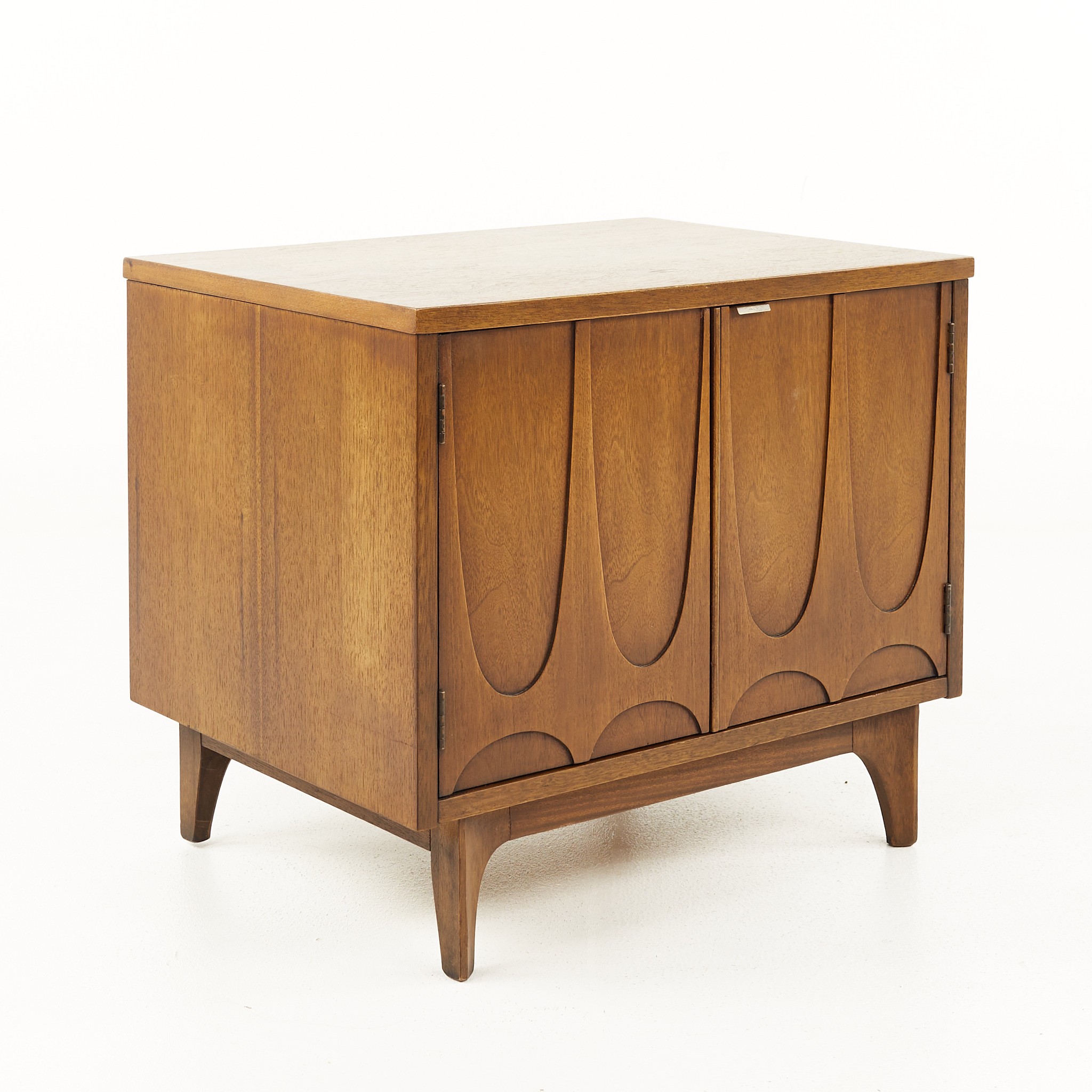 Mid Century Brasilia Commode Nightstand with Doors