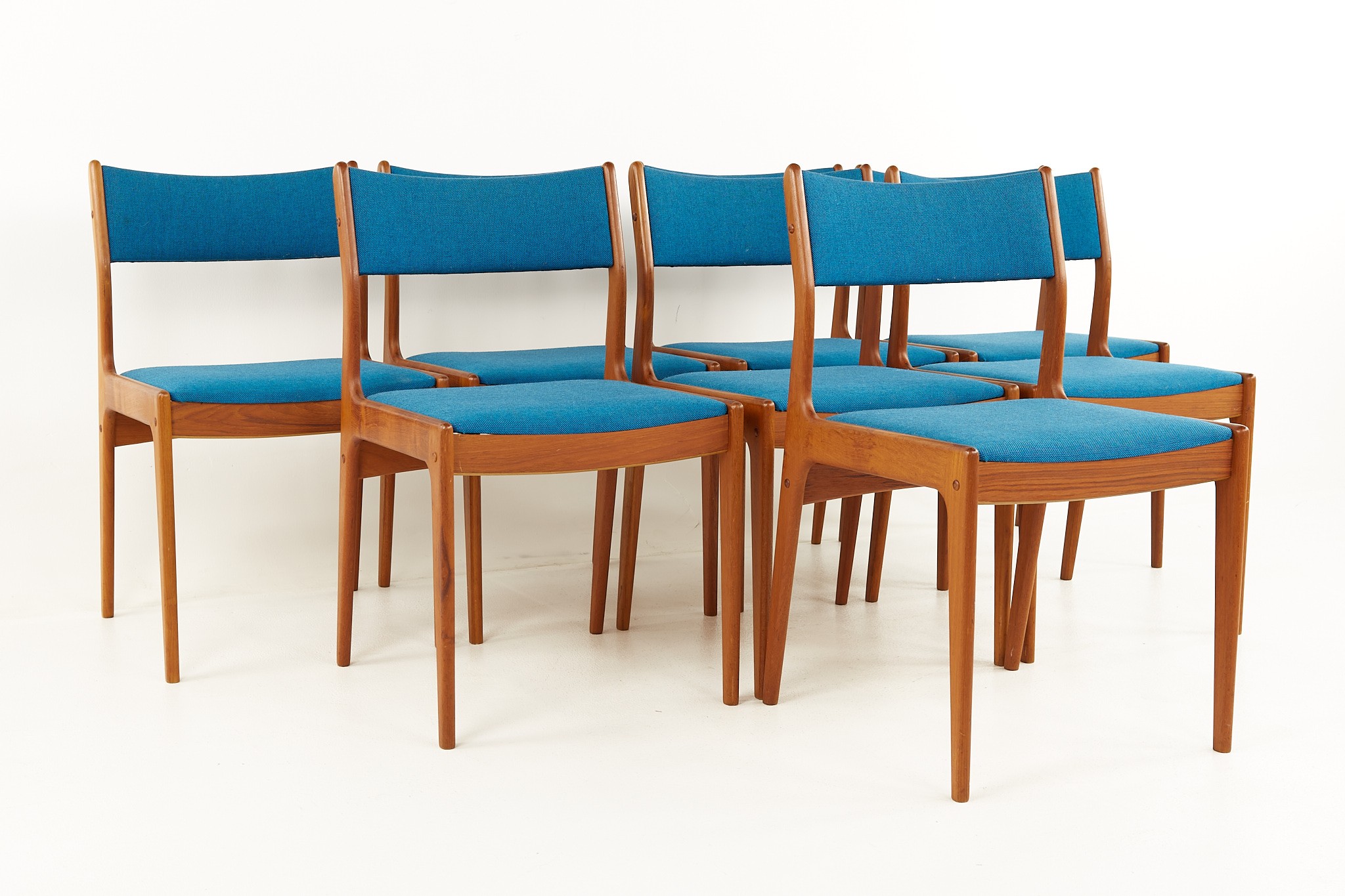Erik Buch Style Mid Century Danish Teak Dining Chairs - Set of 8
