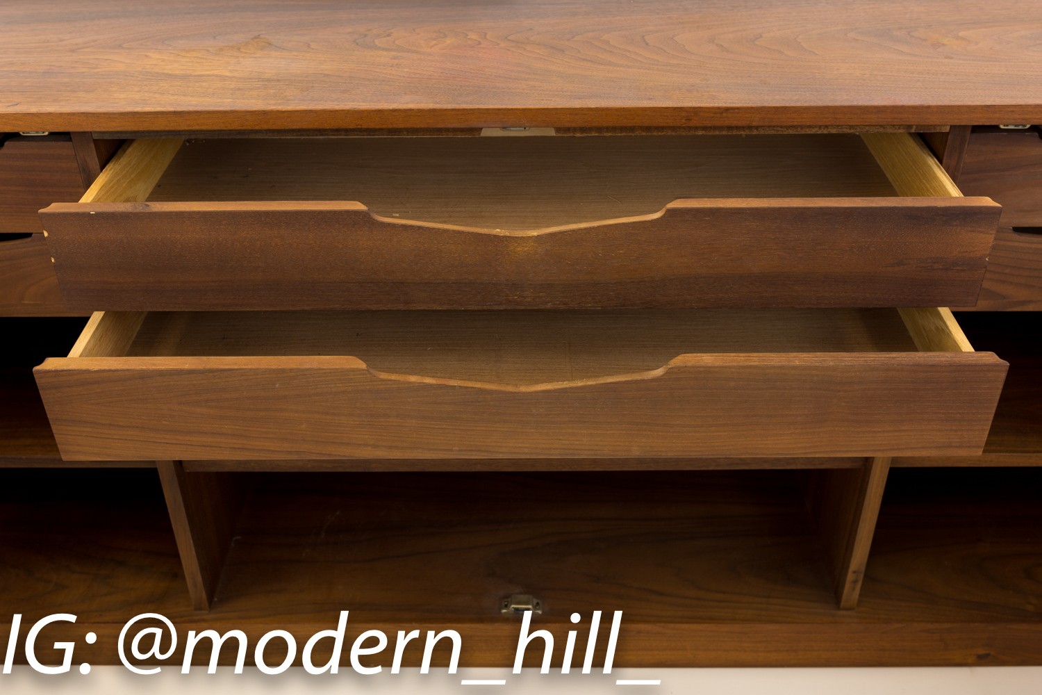 Merton Gershun for Dillingham Esprit Mid Century Sideboard Credenza and Hutch
