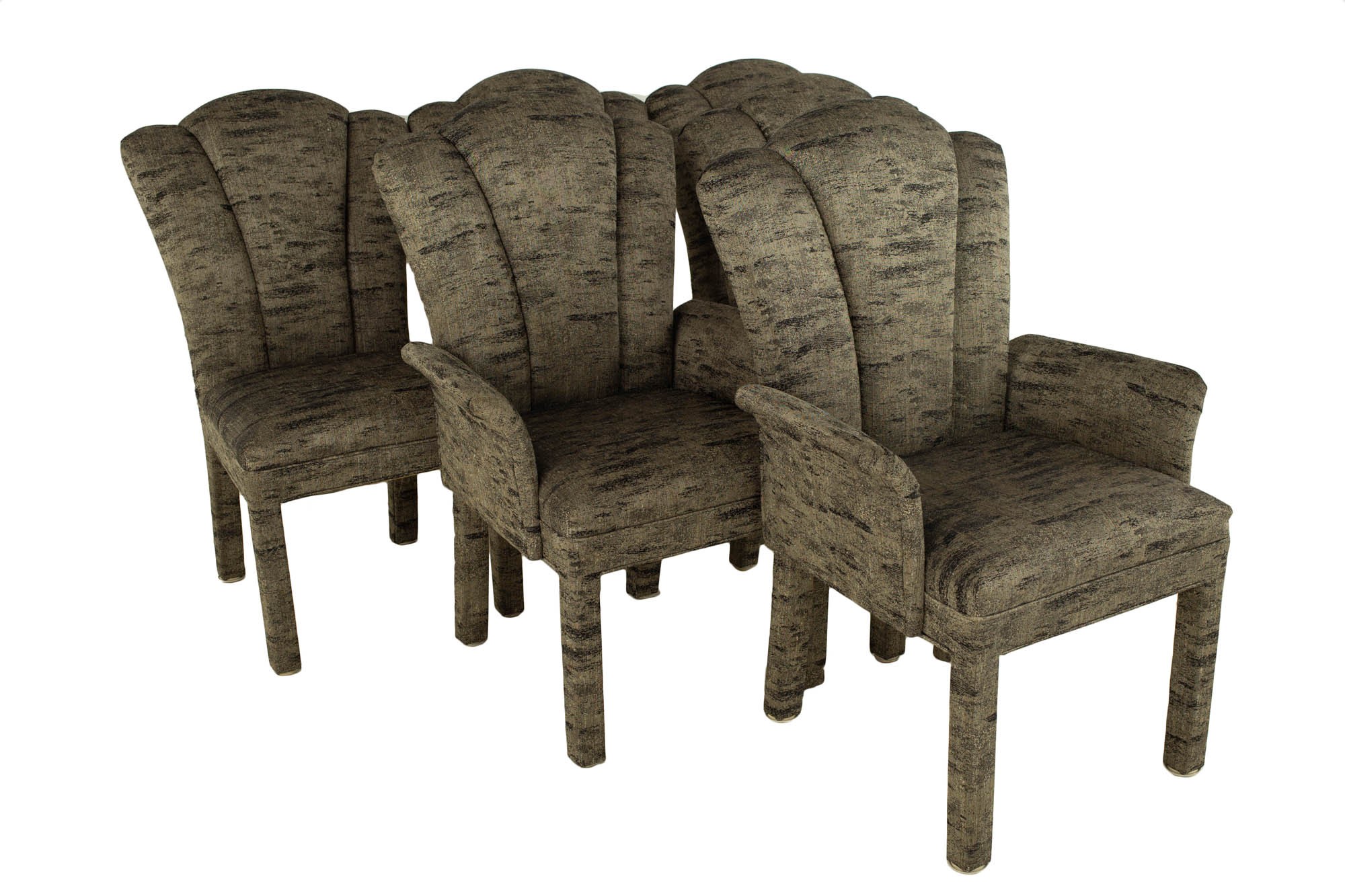Post Modern Fully Upholstered Dining Chairs - Set of 6