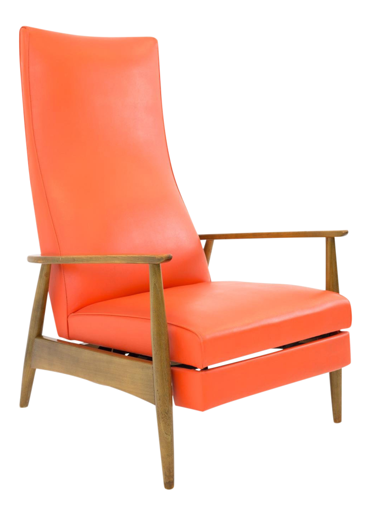 Milo Baughman Mid Century Modern Reclining Lounge Chair Mid Century