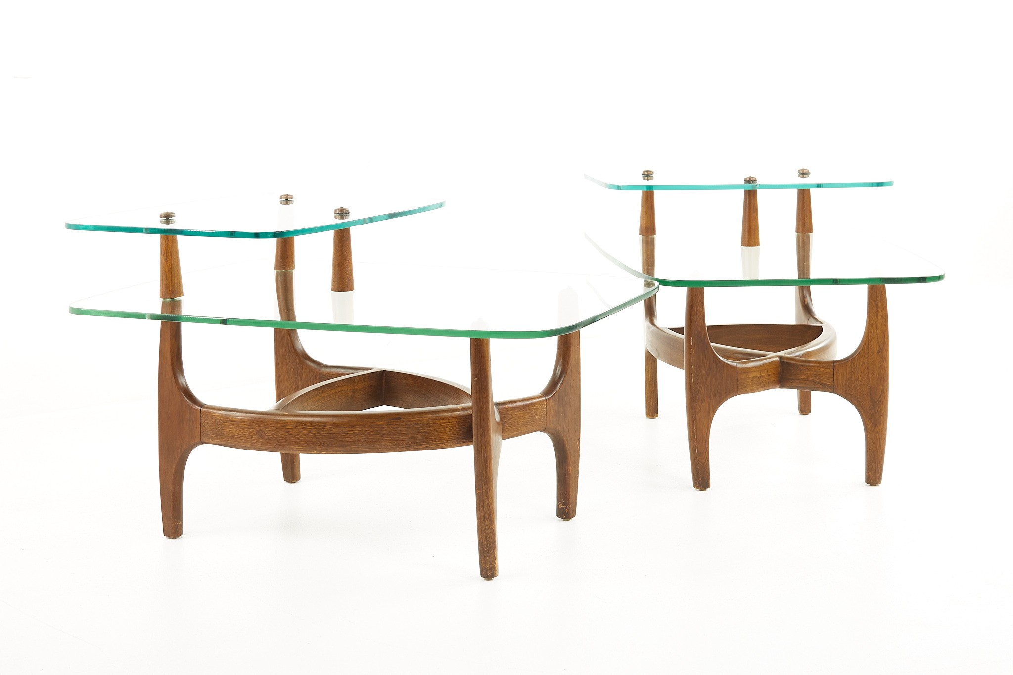 Adrian Pearsall Kroehler Style Mid Century Side Tables - Pair