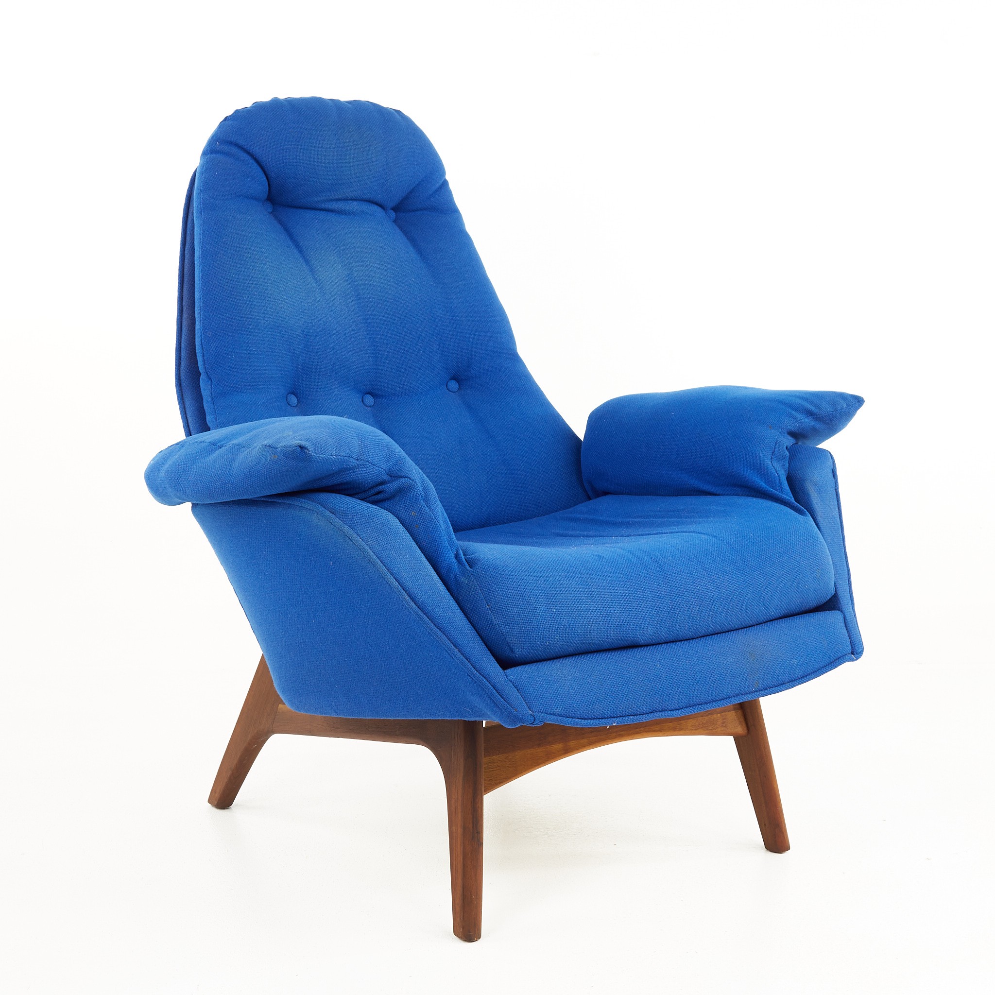 Adrian Pearsall Craft Associates Mid Century Blue Lounge Chair