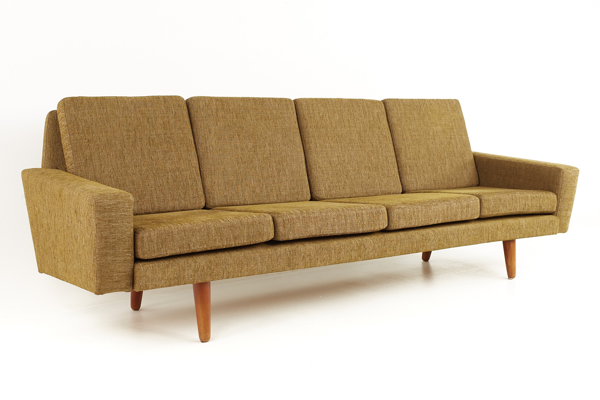 Illum Wikkelso Style Mid Century Danish Teak Sofa