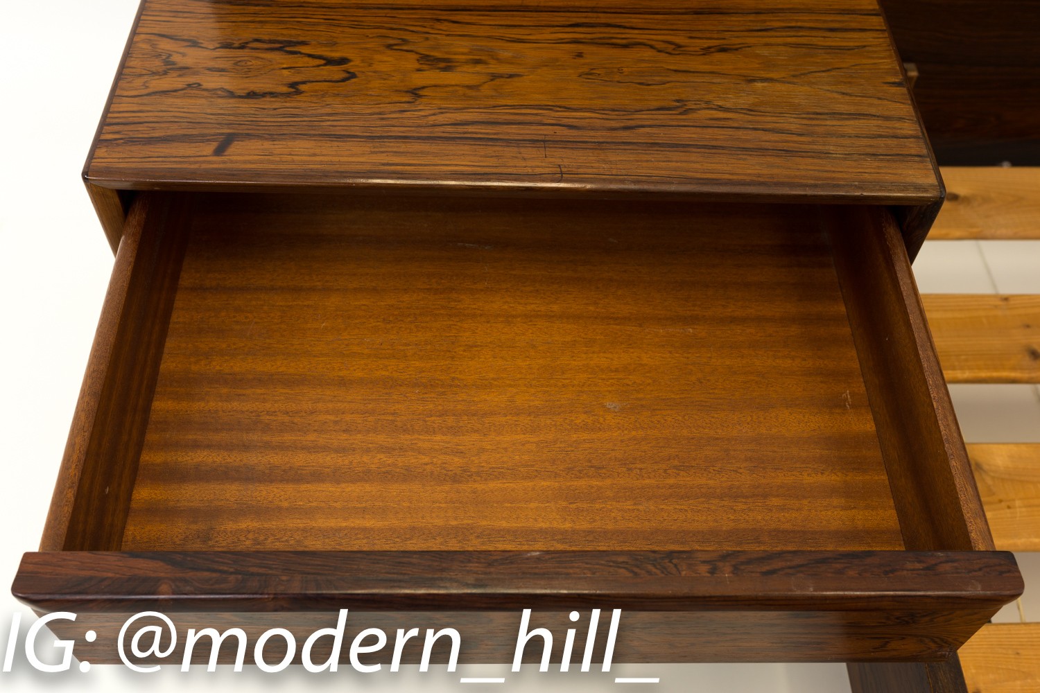 Images | Mid Century Modern Furniture - Mid Century Furniture Chicago Westnofa Danish Rosewood Floating Queen Headboard and Nightstands with Queen Platform Bed