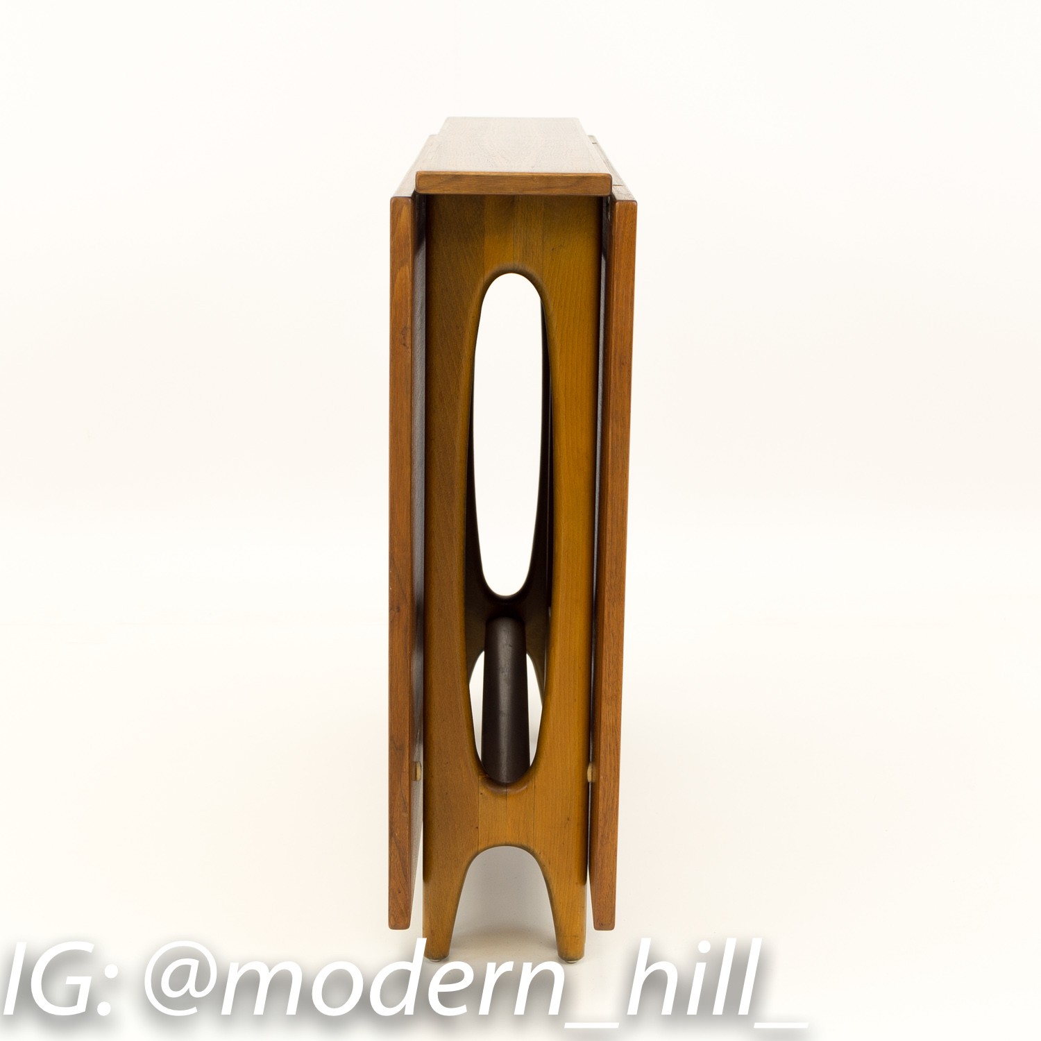 Bruno Mathsson Style Teak Drop Side Leaf Expanding Mid Century Dining Table