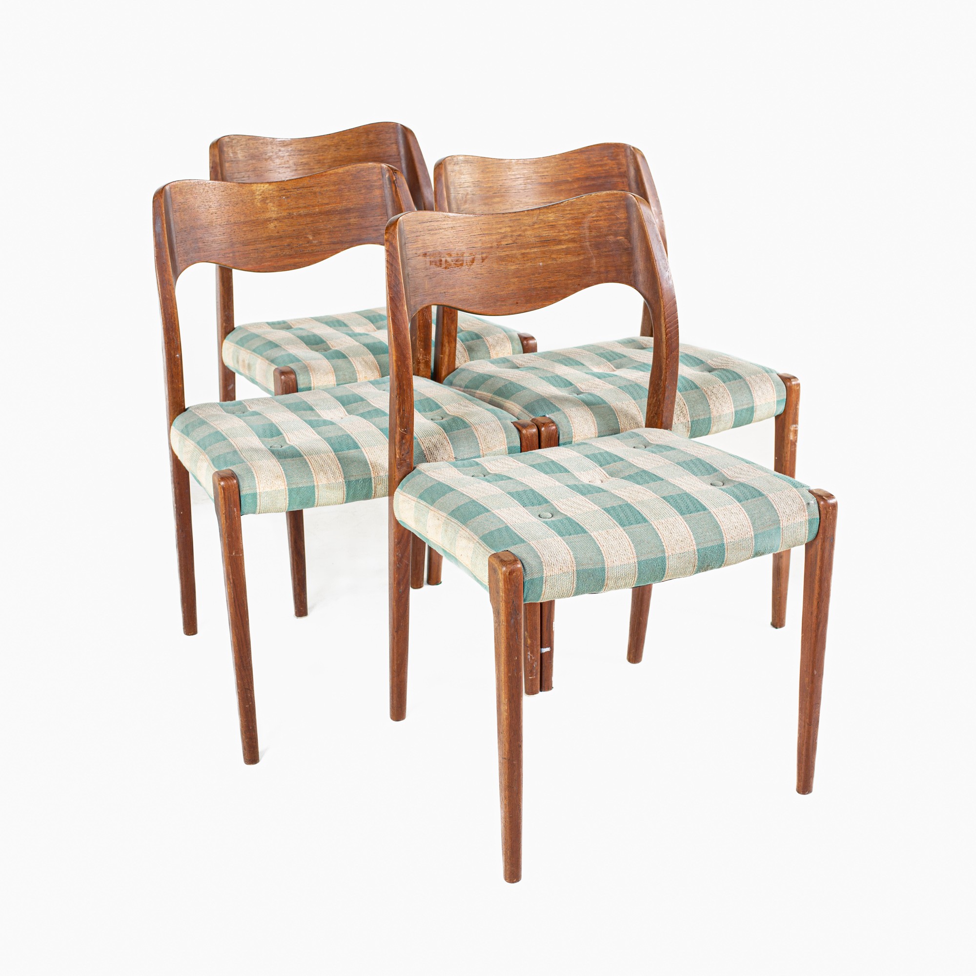 Niels Moller Style Mid Century Teak Dining Chairs- Set of 4