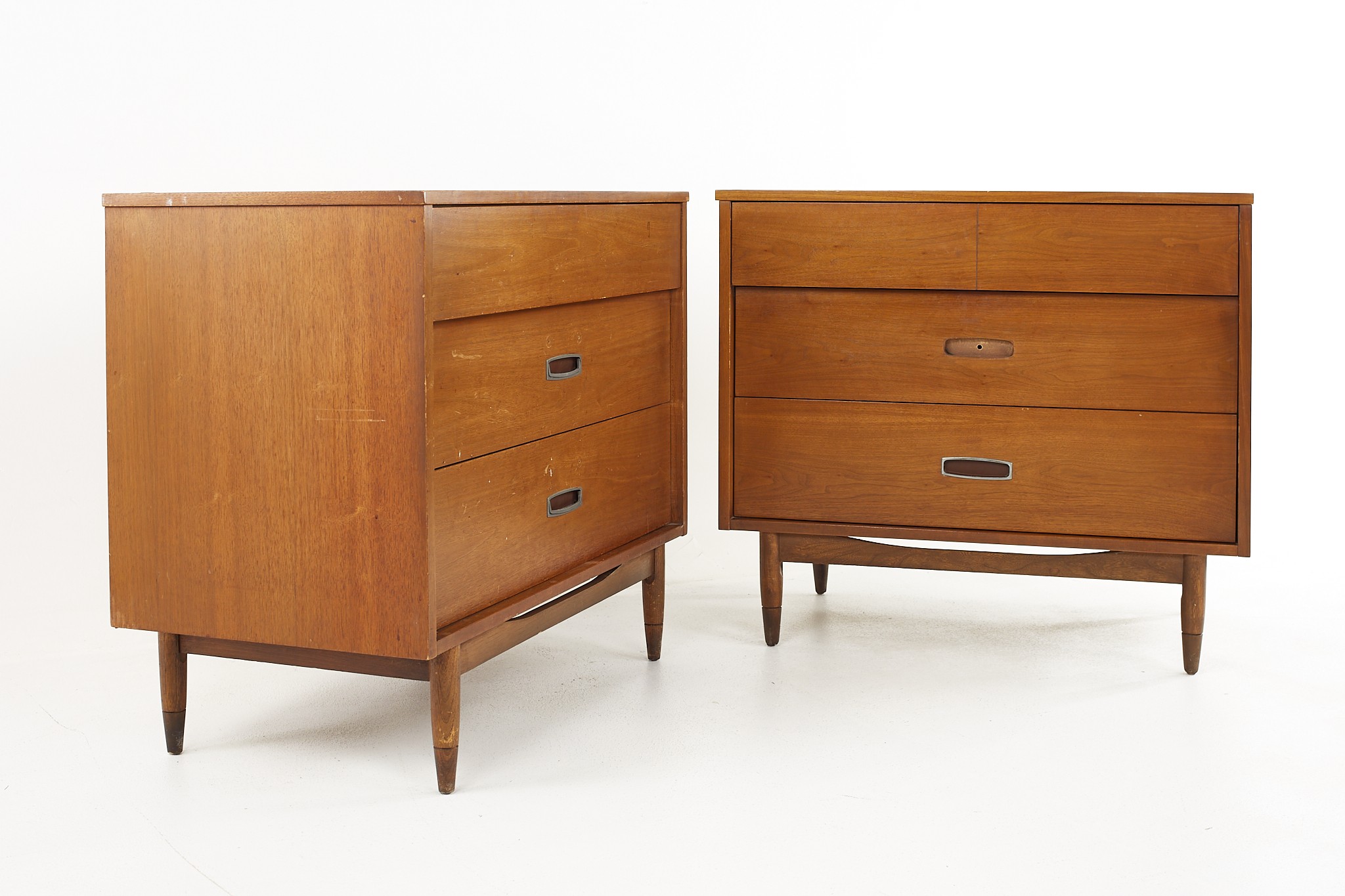 Mainline by Hooker Mid Century Walnut 36" Chest - a Pair