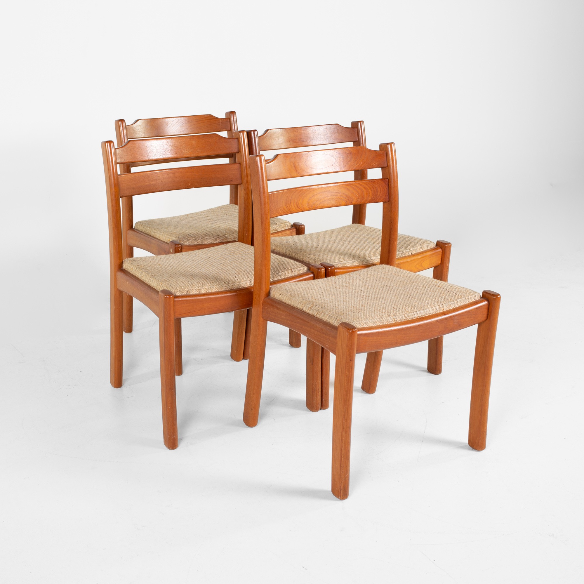Bruksbo Style Mid Century Teak Dining Chairs- Set of 4