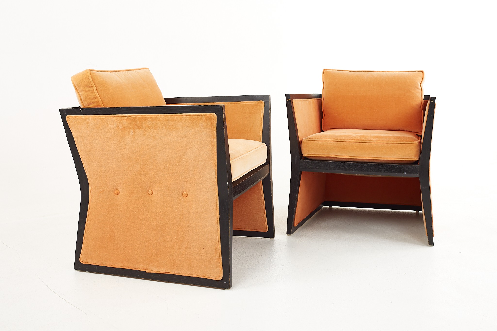 Harvey Prober Style Mid Century Lounge Chairs - a Pair