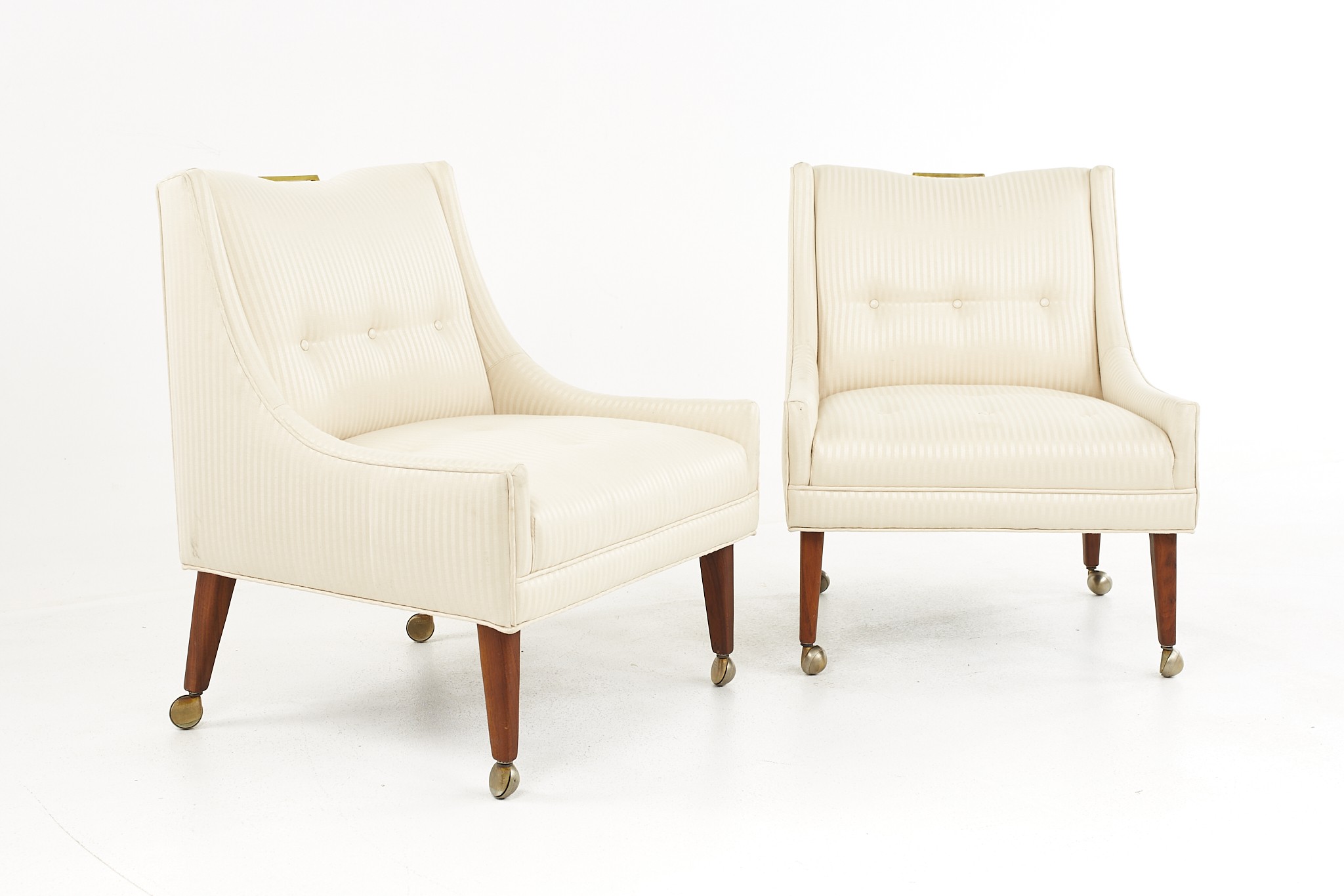 Harvey Probber Style Mid Century Lounge Chairs - a Pair