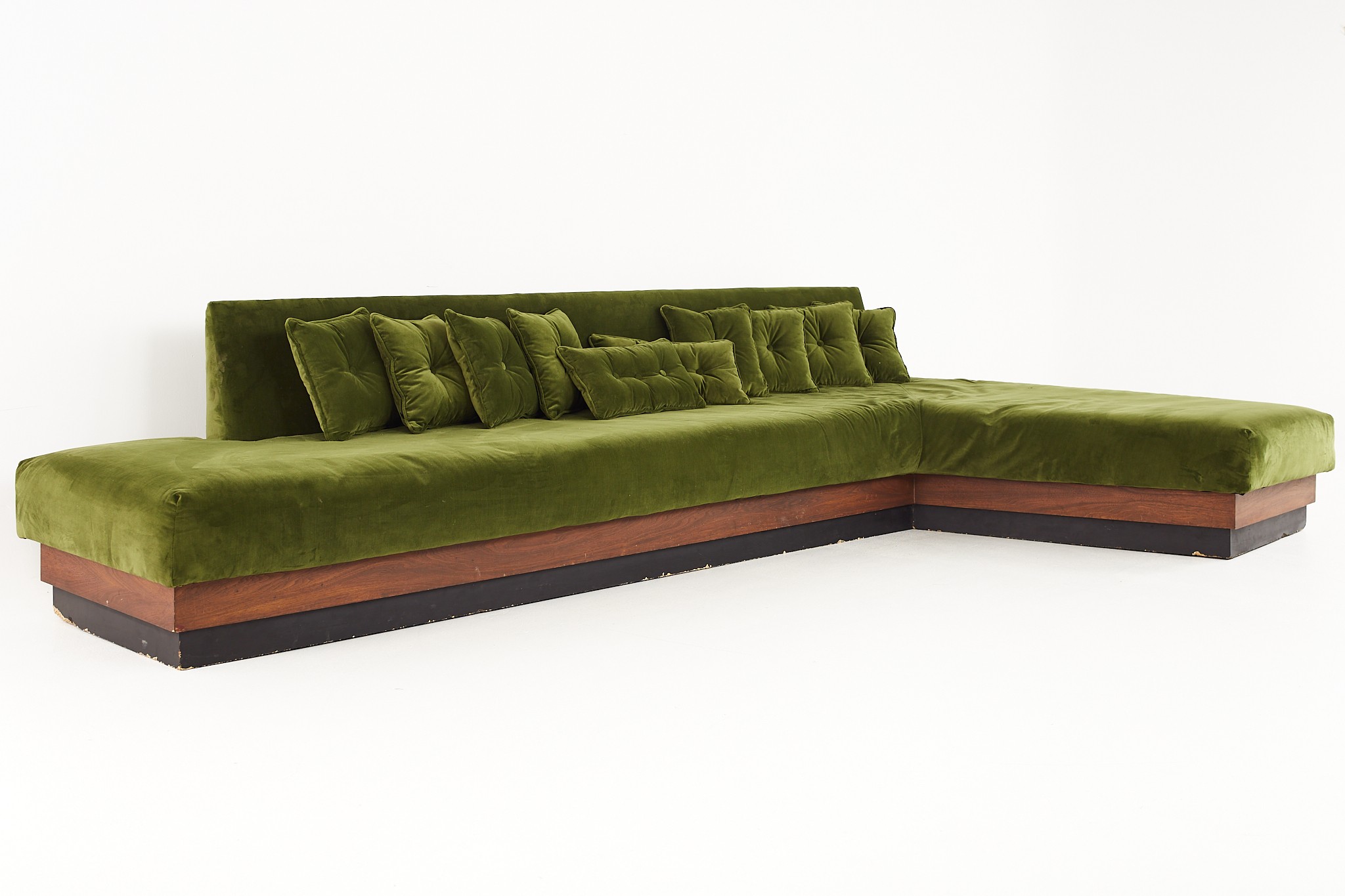 Adrian Pearsall Mid Century Green Sectional Sofa