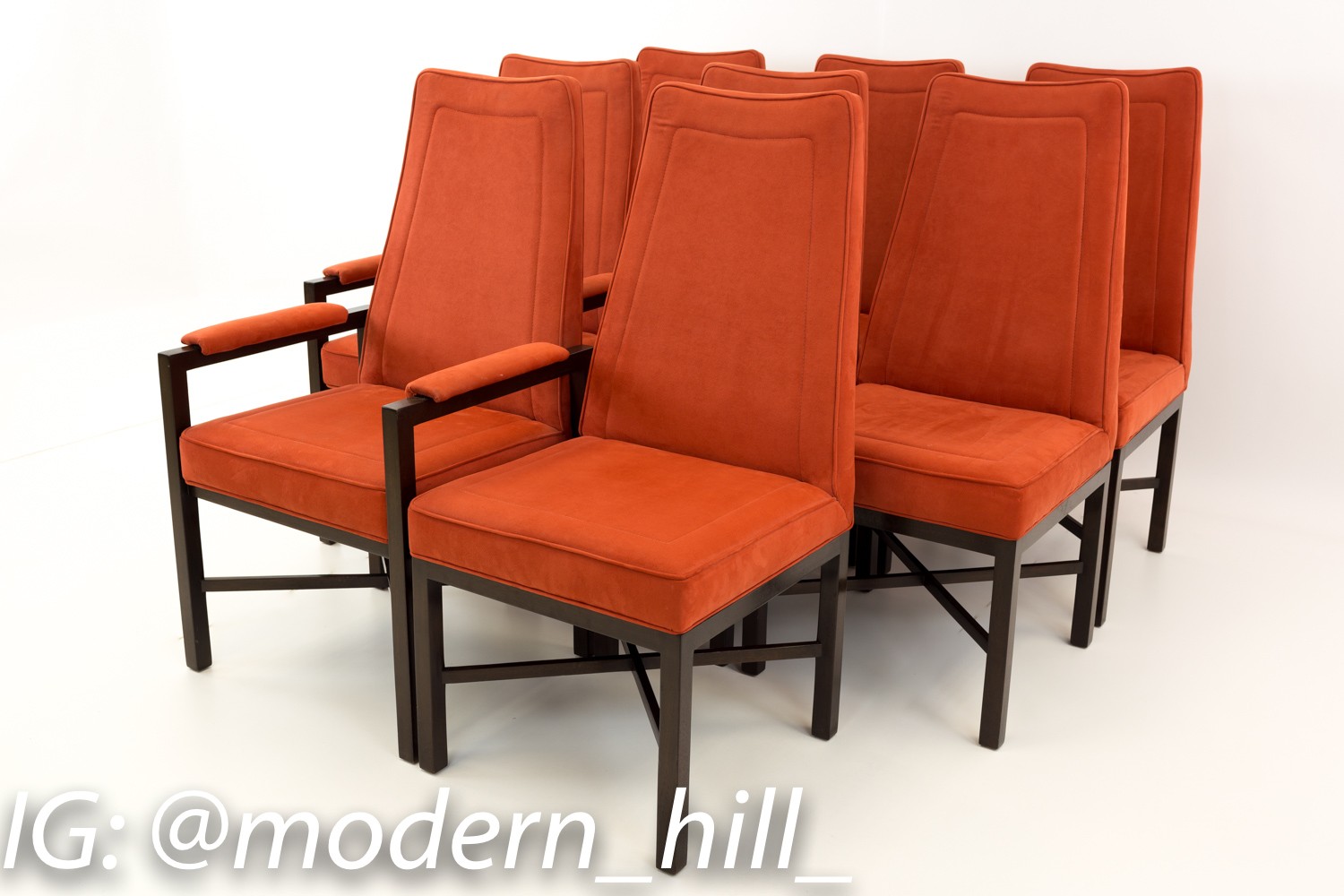Edward Wormley for Dunbar Mid Century Modern Dining Chairs - Set of 8